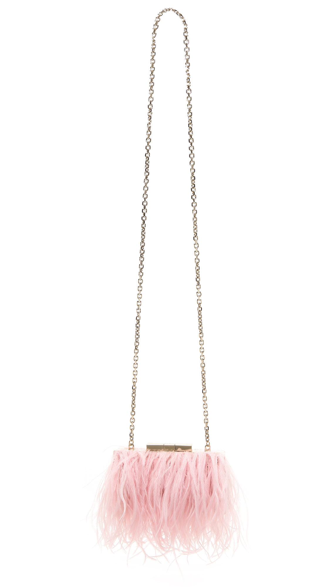 Lyst - Kate spade new york Evening Belles Feather Mini Bag - Rosy Dawn ...