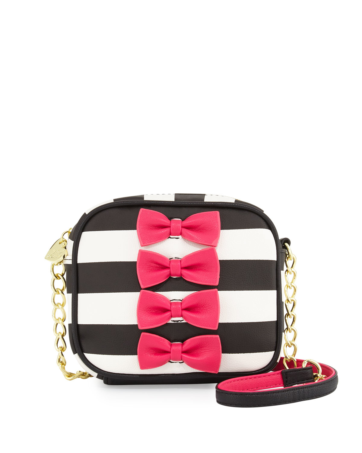 Lyst Betsey Johnson Pee Chic Bow Camera Crossbody Bag In Black Gallery