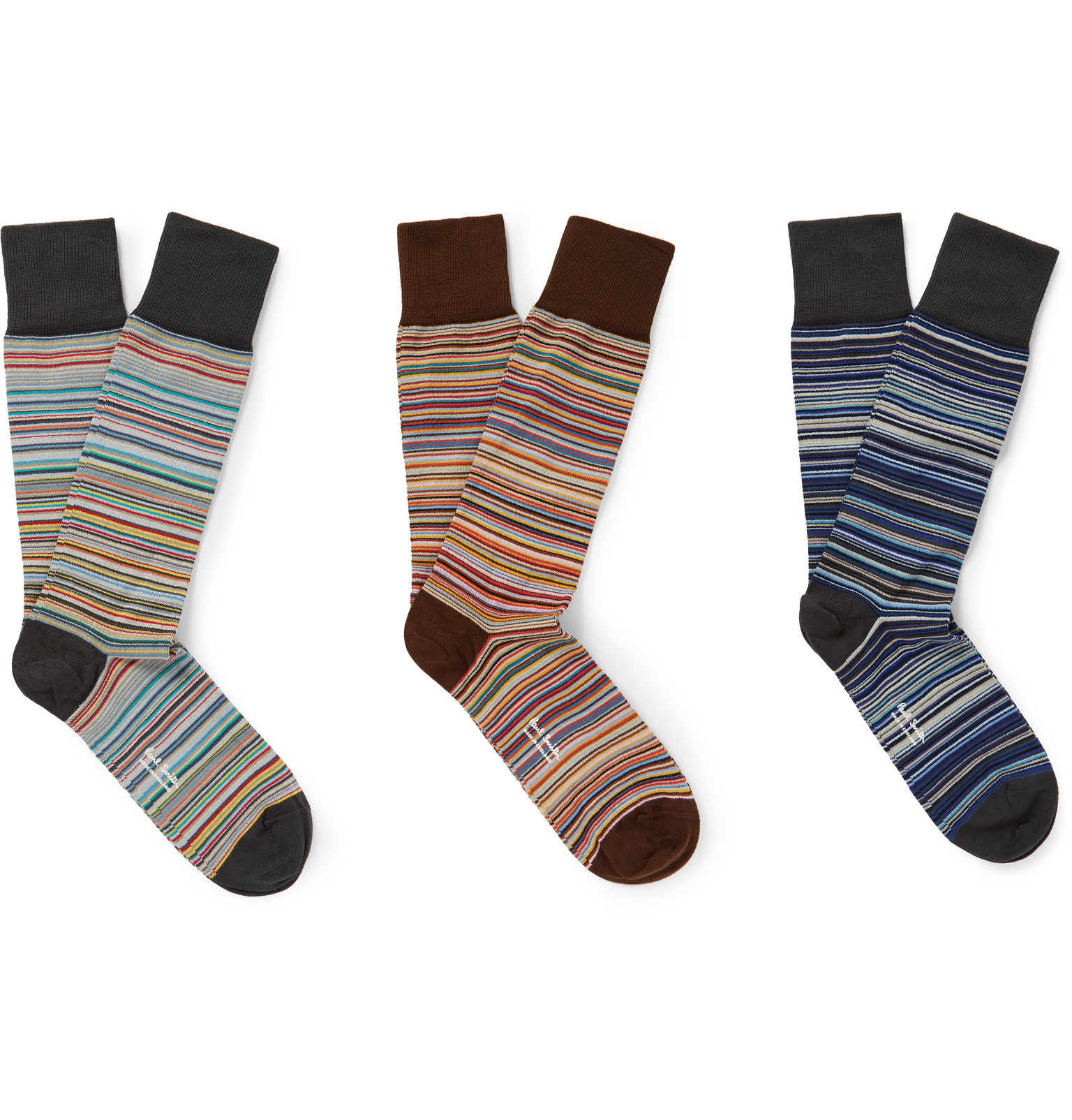 Paul Smith 3 Pack Multistripe Socks in Blue for Men - Lyst