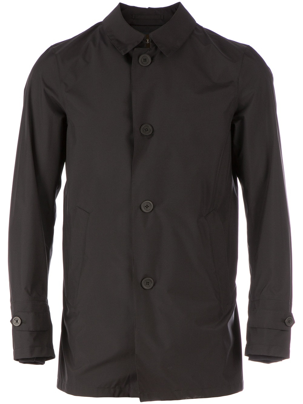 Lyst - Herno Classic Car Coat in Black for Men