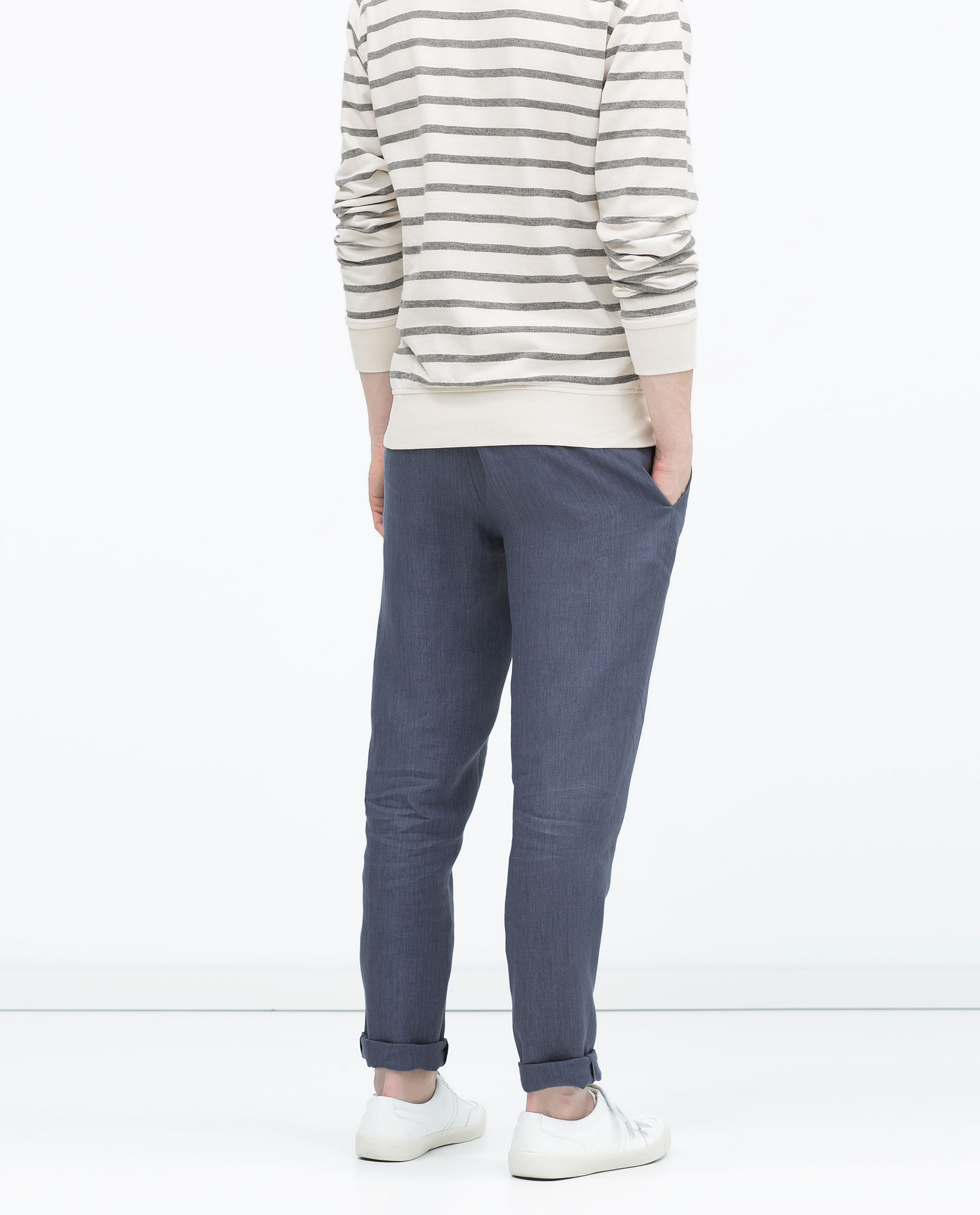 zara basic slim fit trousers