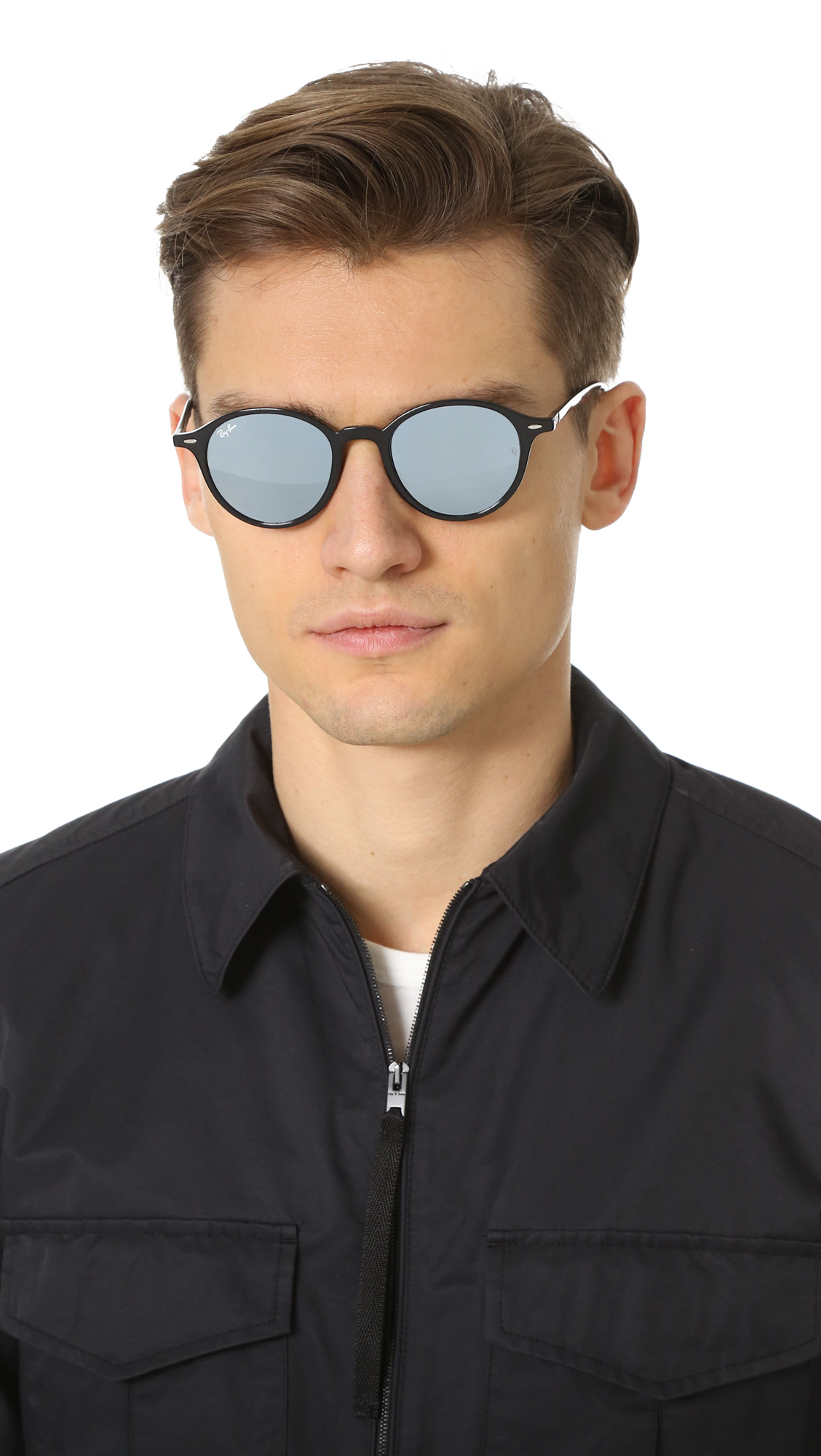 Lyst - Ray-Ban Full Fit Round Sunglasses in Black for Men