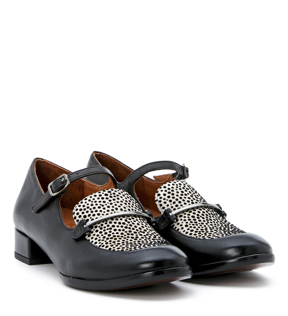 Chie mihara Mocassino In Pelle Nera E Pois in Black (NERO) | Lyst  