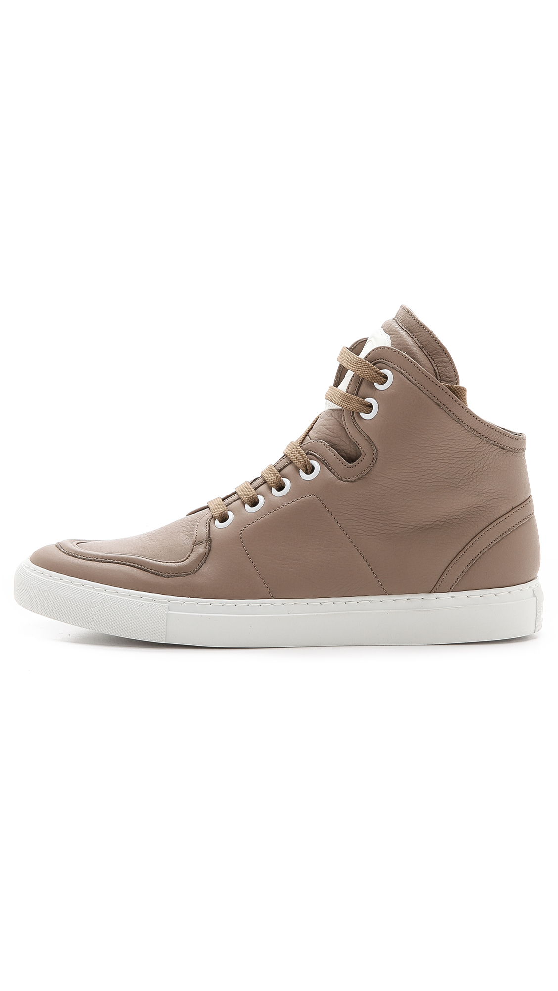 Lyst - Viktor & Rolf Leather High Top Sneakers in Brown for Men