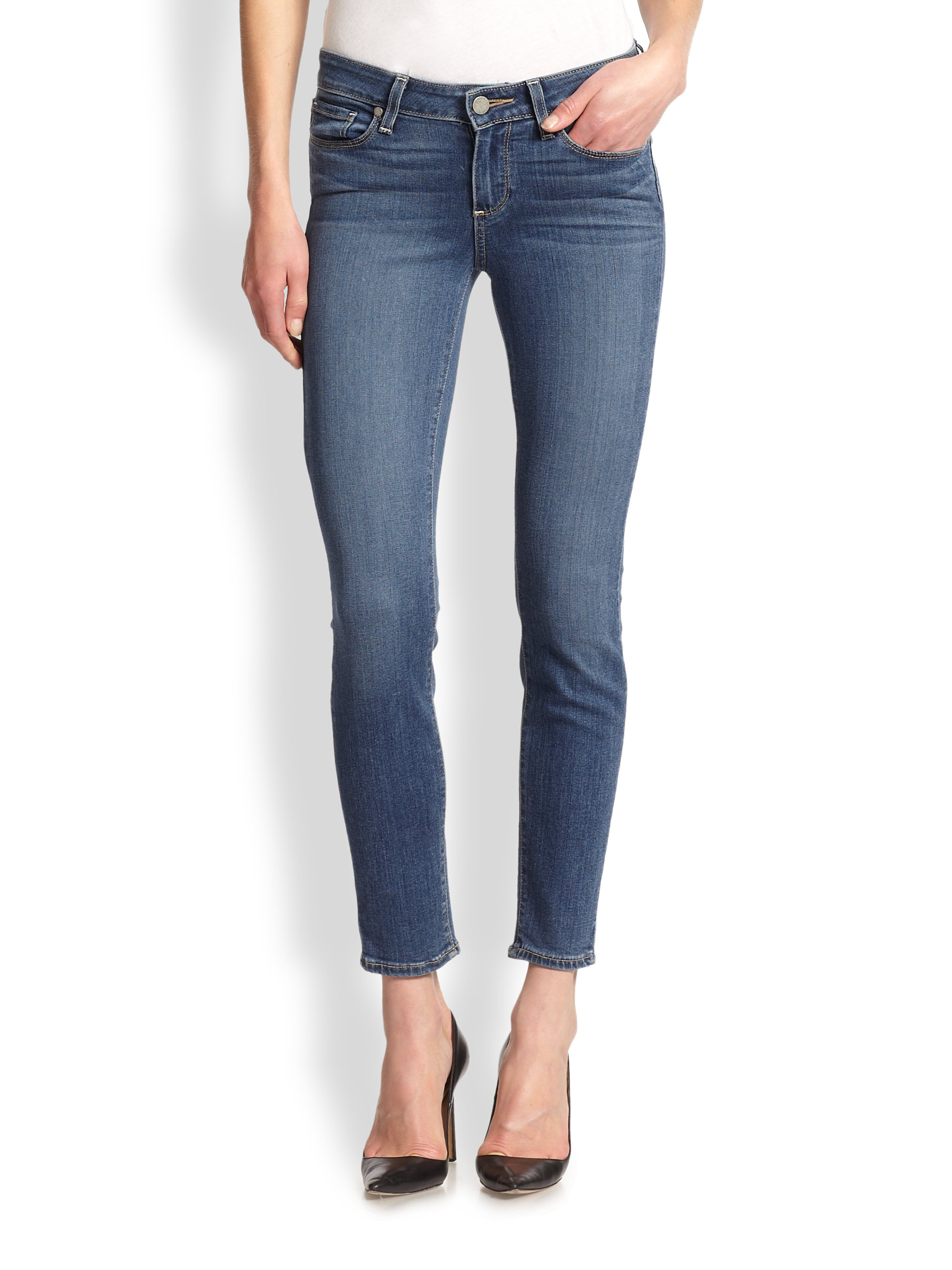 Paige Verdugo Skinny Ankle Jeans in Blue (TRISTAN) | Lyst