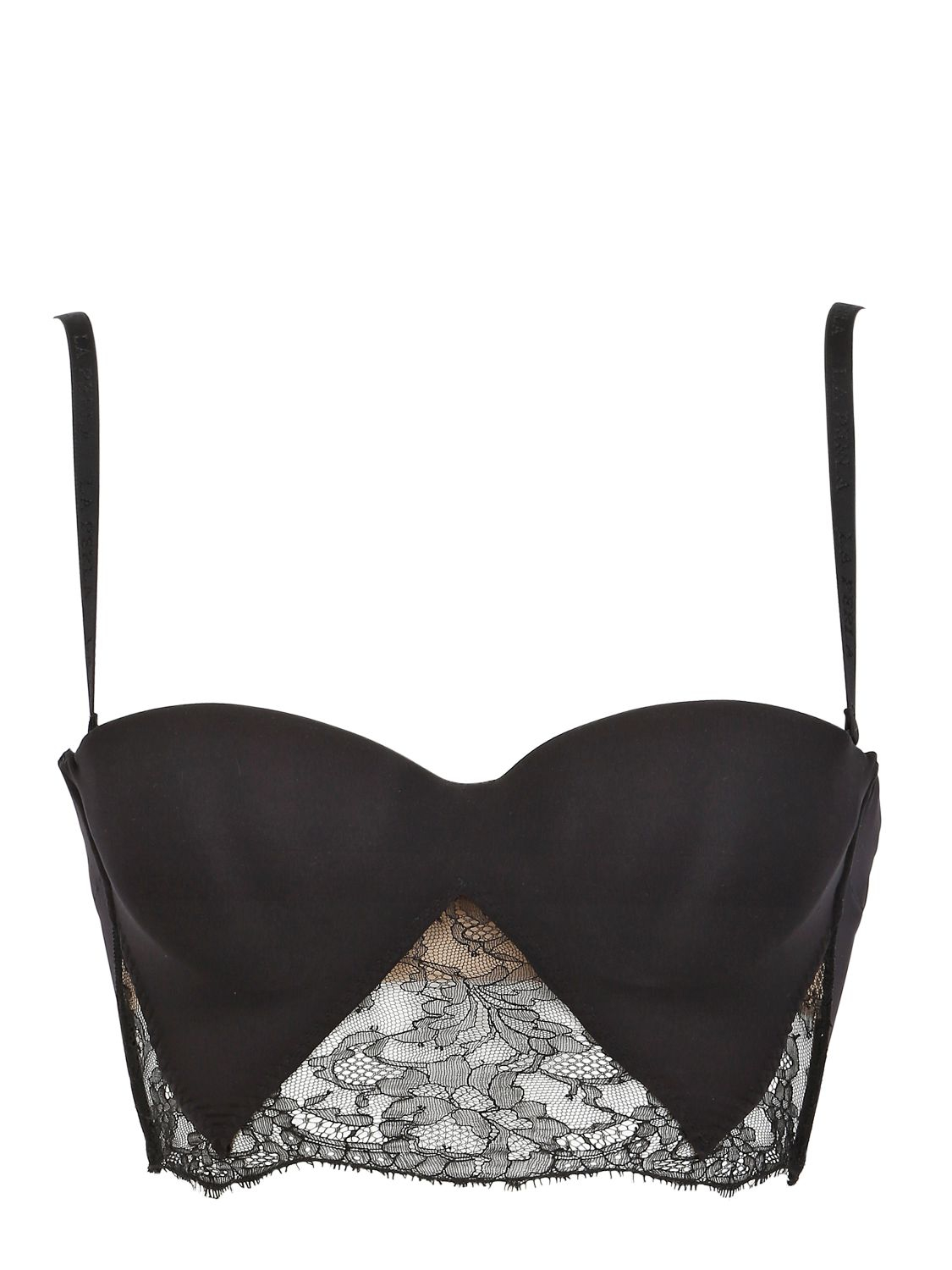 Lyst - La Perla Lace Lycra Bustier Bra in Black