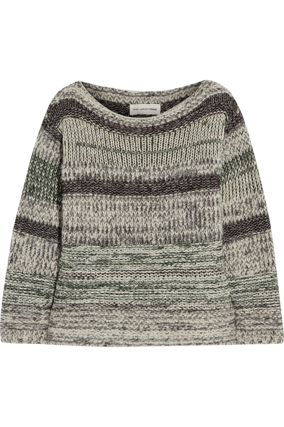 Étoile isabel marant Pit Striped Cotton-blend Sweater in Green | Lyst
