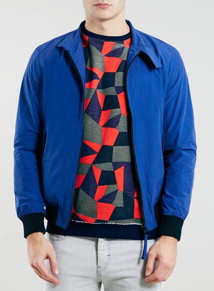 Lac Villain Blue Harrington Jacket* in Blue for Men  Lyst