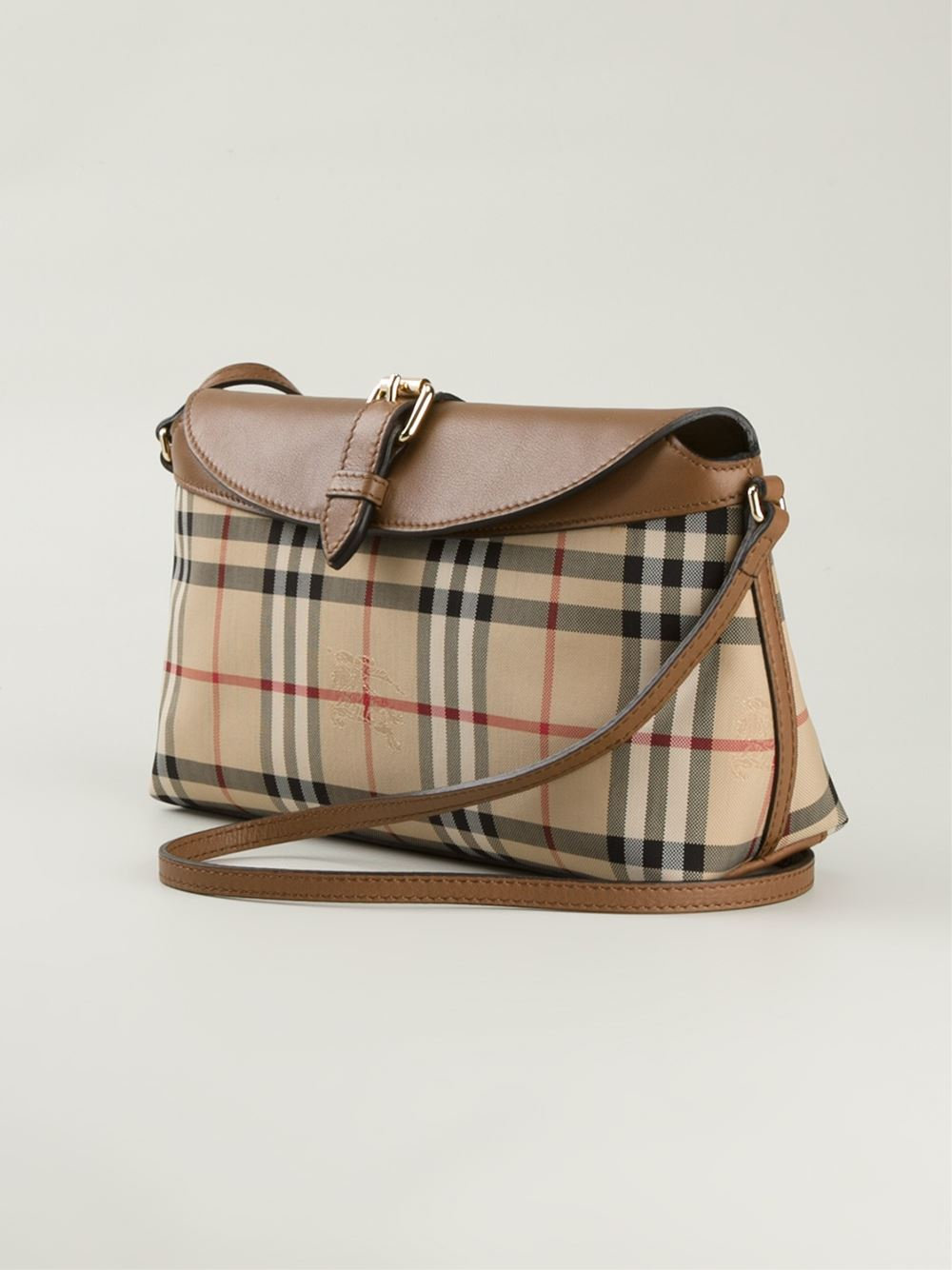 Burberry Classic Check Shoulder Bag in Brown | Lyst