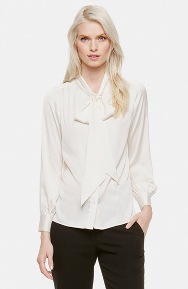 Vince Camuto Satin Bow Neck Blouse vince camuto bow neck blouse in white lyst Vince Camuto Satin Bow Neck Blouse vince camuto bow neck blouse in white lyst