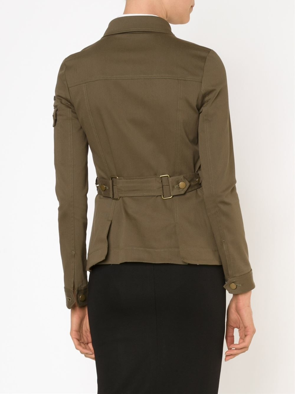 Veronica beard Military Jacket in Natural | Lyst