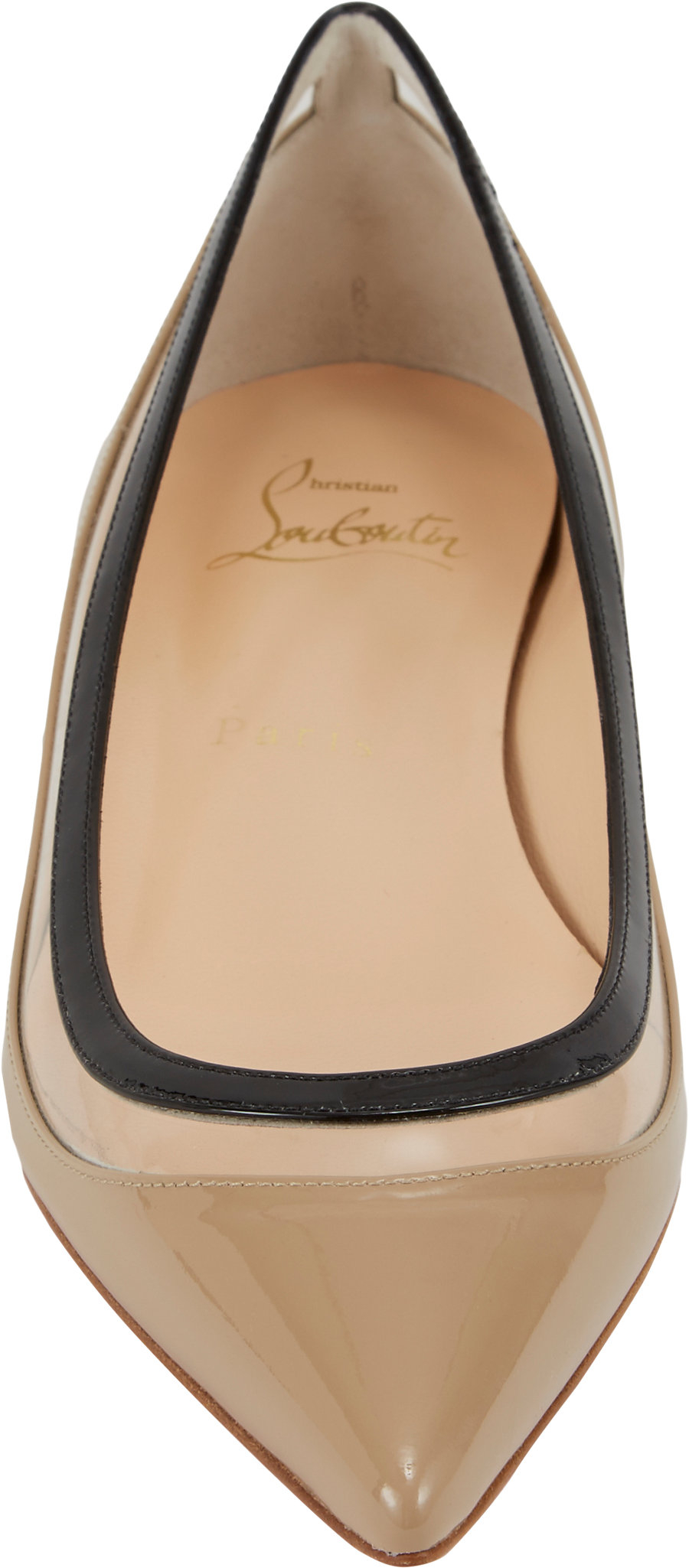louboutin replica shoes - christian louboutin pointed-toe flats Nude and black | cosmetics ...