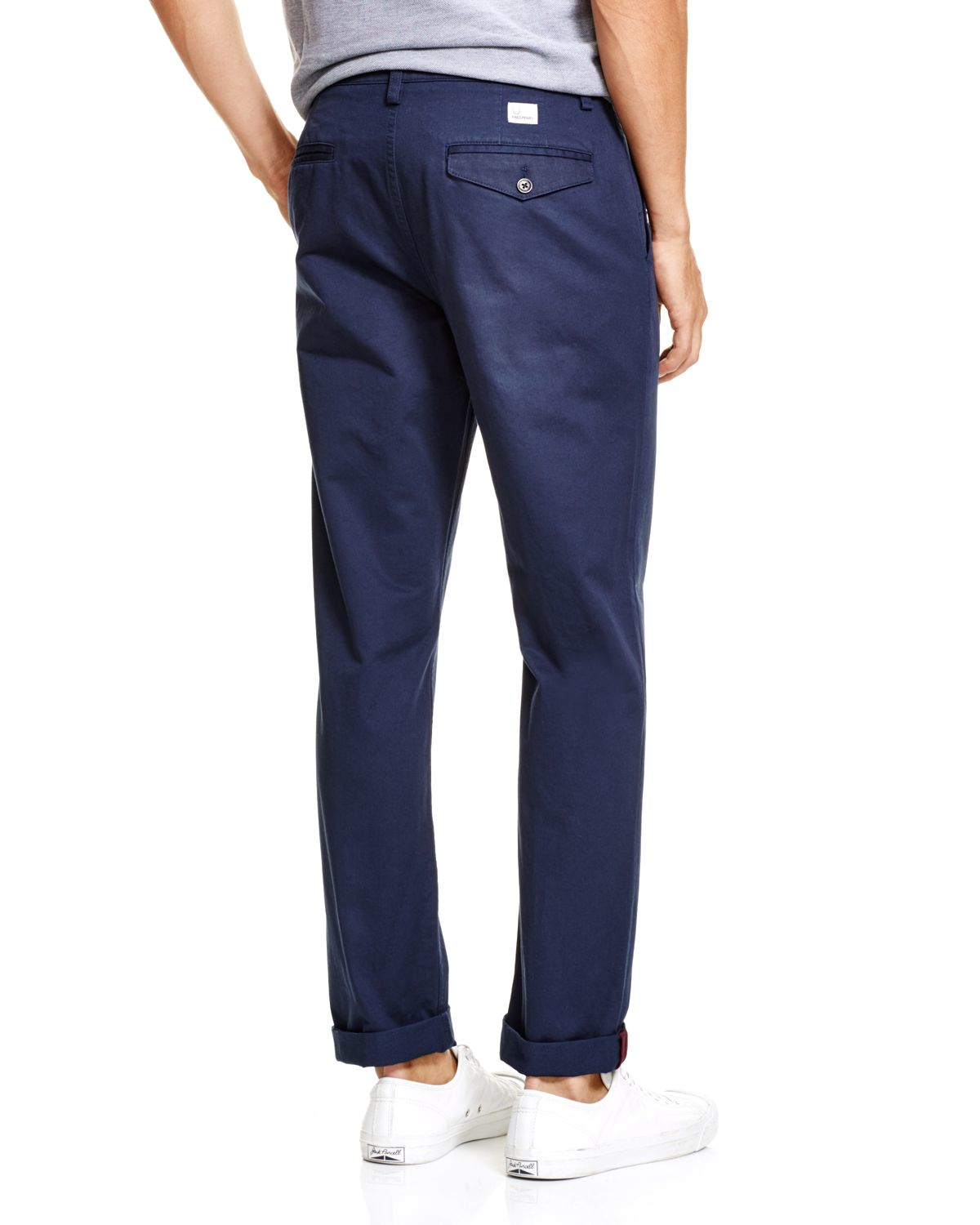 Lyst - Fred Perry Classic Twill Regular Fit Chino Pants in Blue for Men