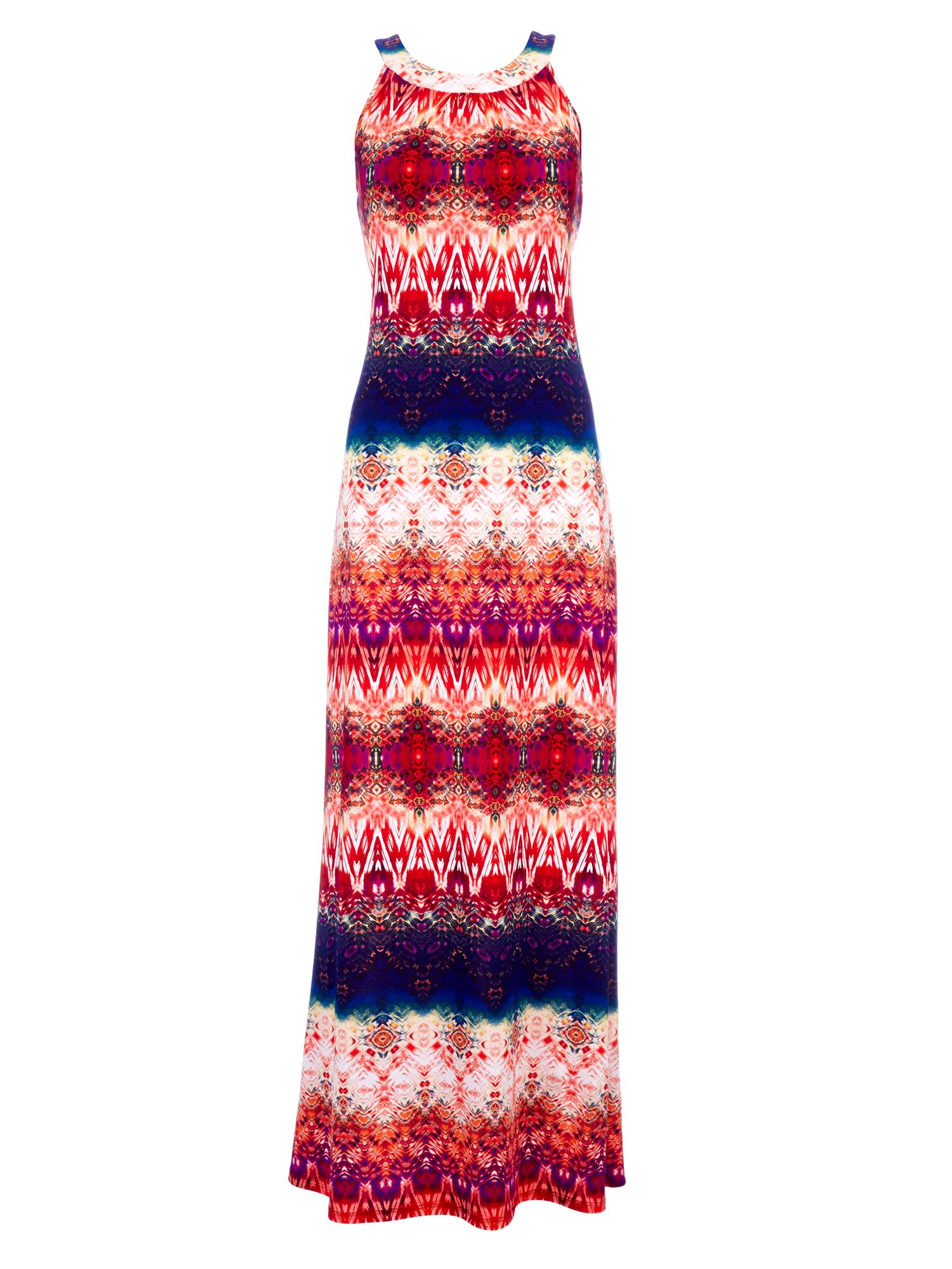 Wallis Petite Tribal Print Maxi Dress in Multicolor (Multi-Coloured)