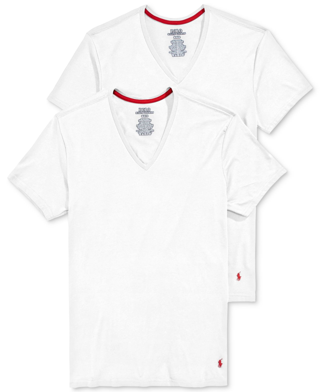 Polo ralph lauren Men's Supreme Comfort V-neck T-shirt 2-pack in White for Men - Save 33% | Lyst
