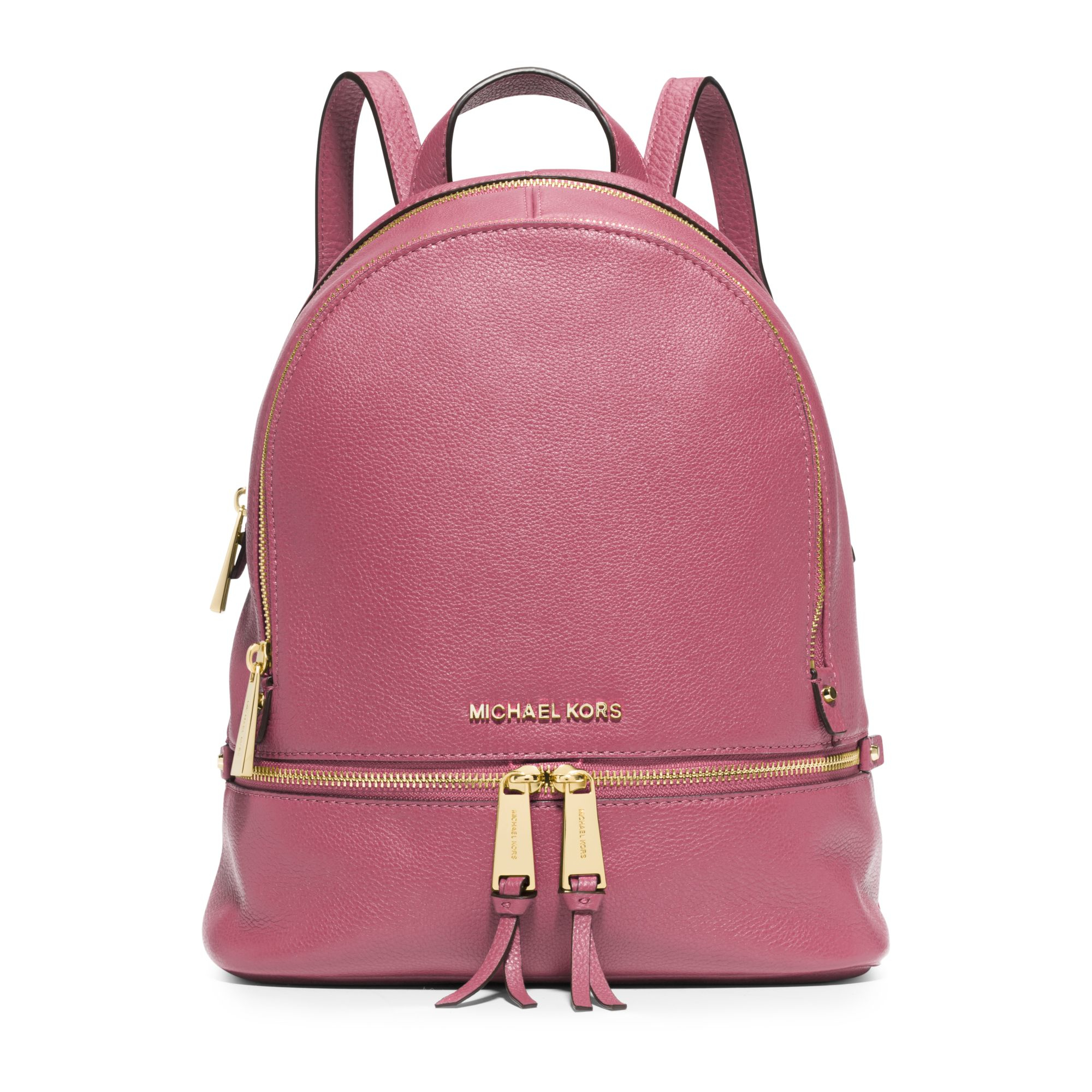 Michael kors Rhea Small Leather Backpack in Purple (TULIP) Lyst