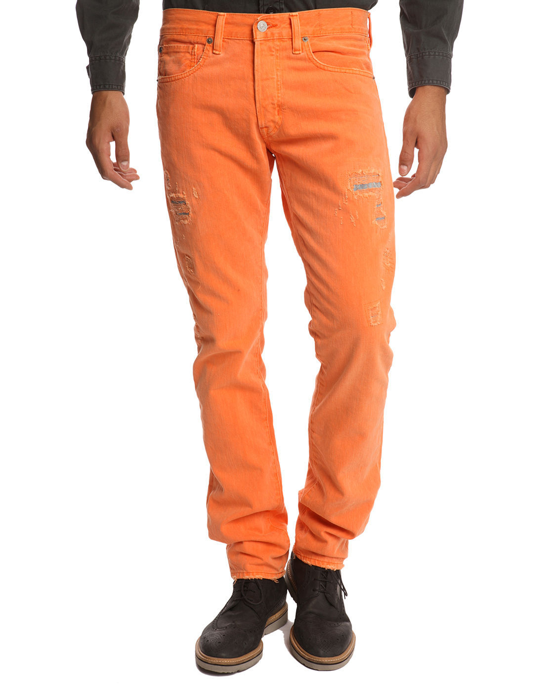 orange denim pants