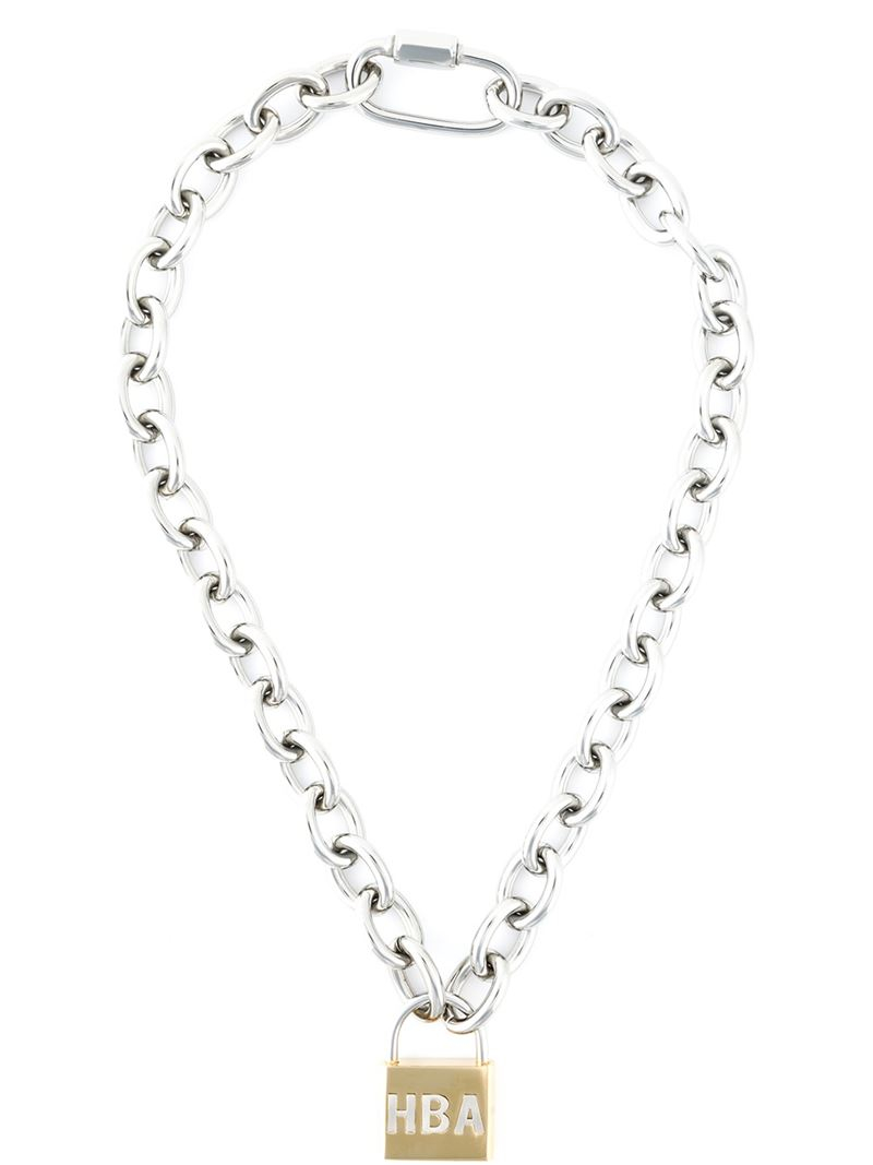 Hood By Air Lock Chain Necklace in Metallic for Men Lyst