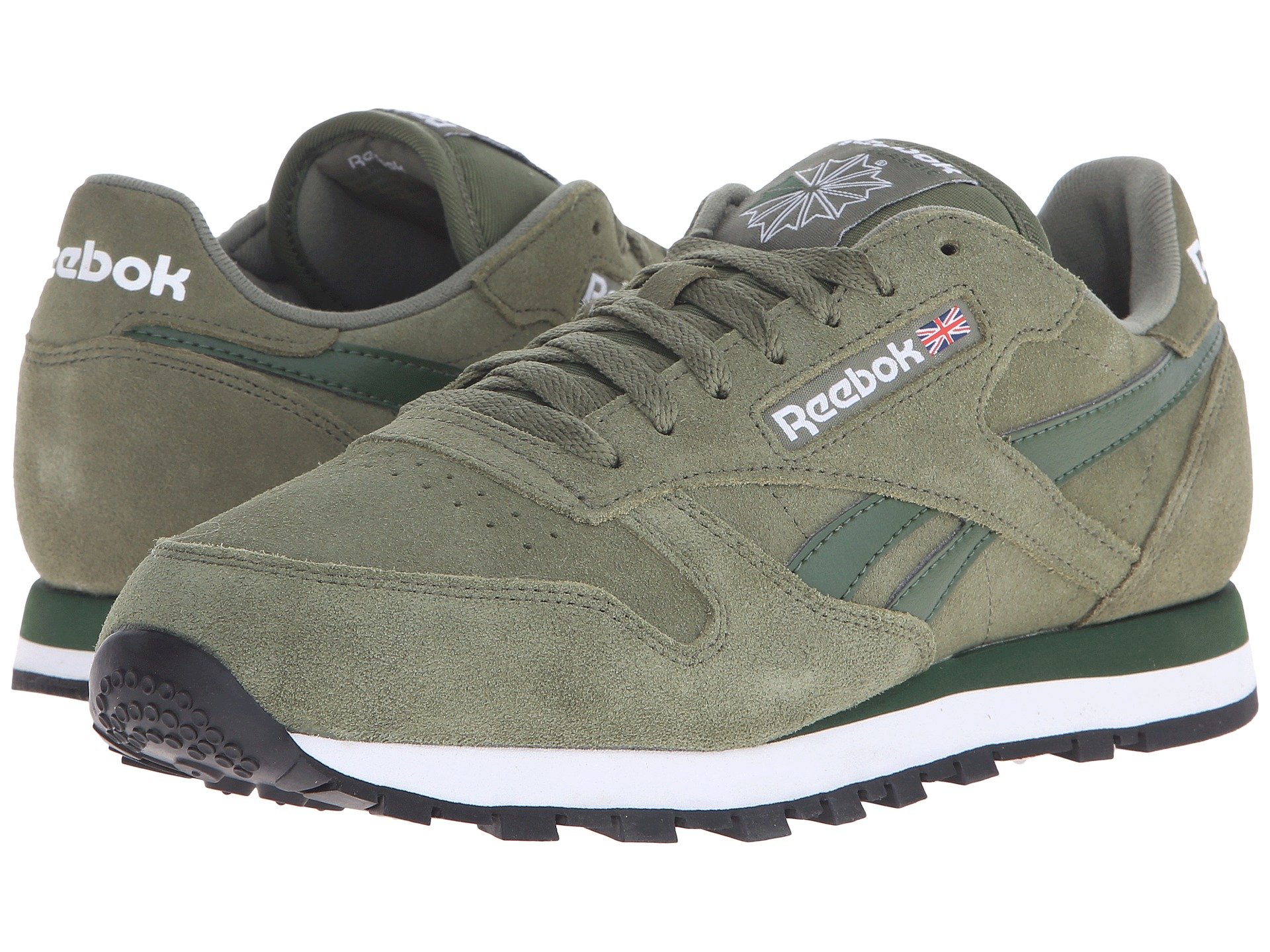 reebok green suede shoes