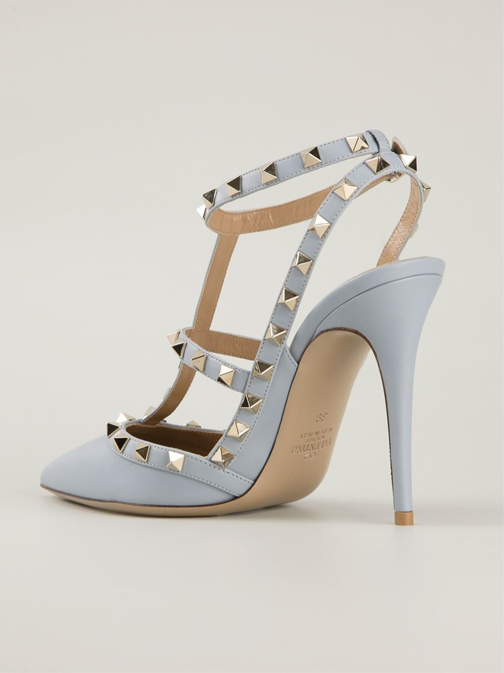 Valentino 'rockstud' Pumps in Blue | Lyst