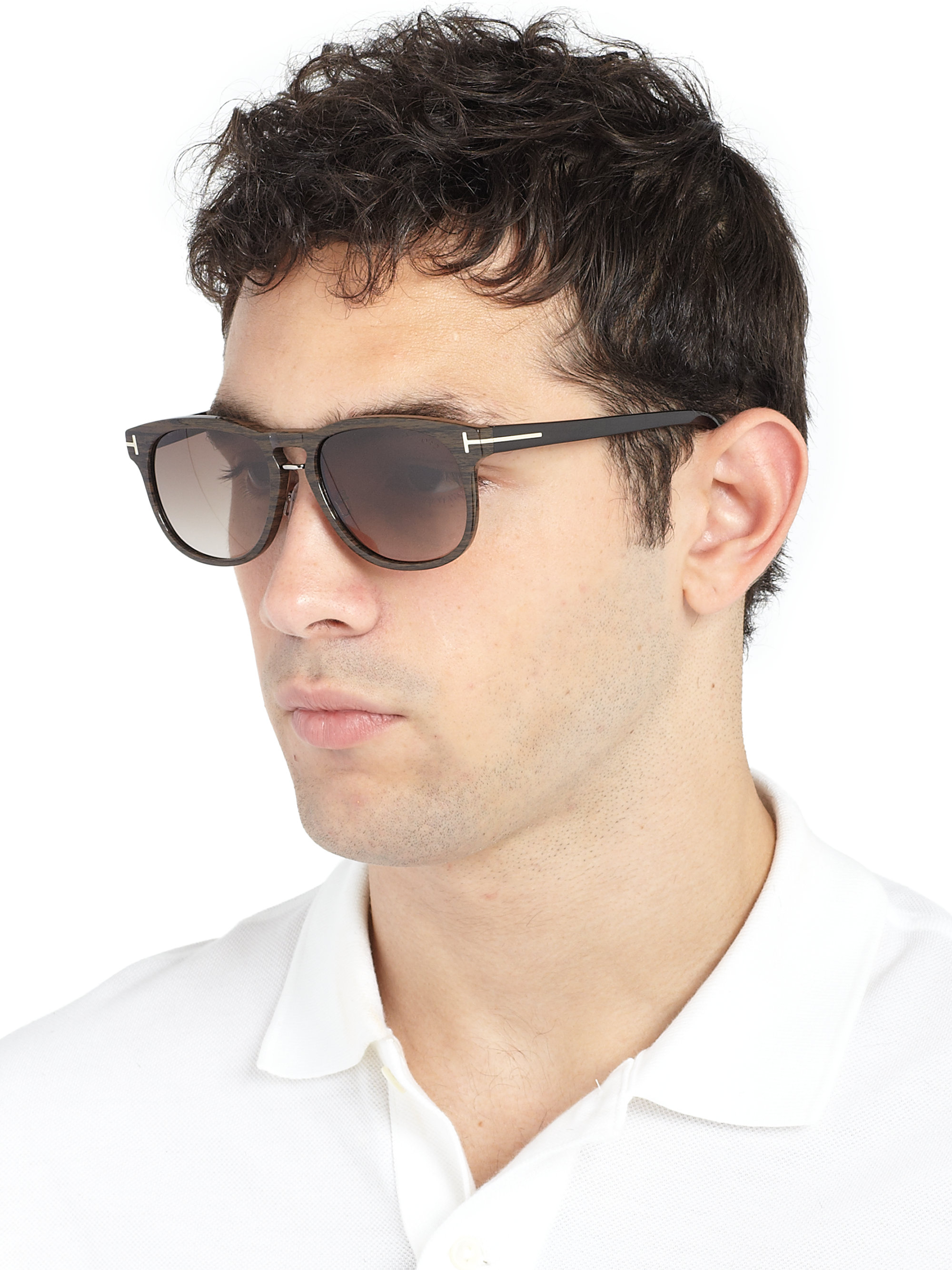 Tom ford Dimitry 55mm Plastic Sunglasses in Brown for Men | Lyst