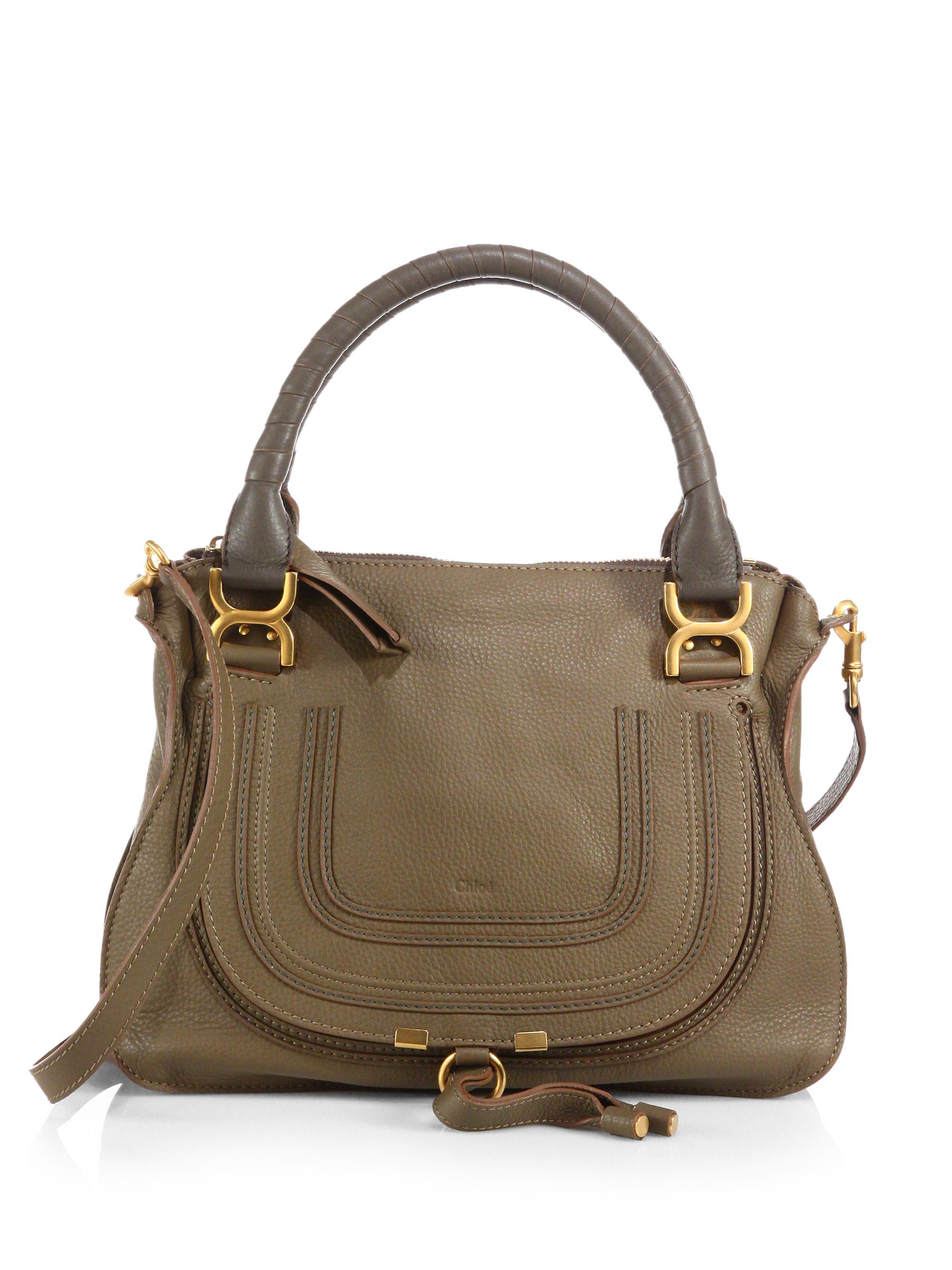 Chloé Marcie Medium Satchel in Gray (ANCHOR GREY) | Lyst