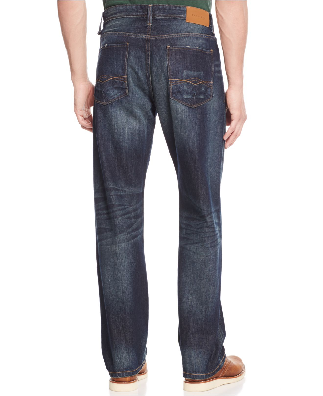 Lyst - Sean John Relaxed-fit Dark-wash Jeans in Blue for Men