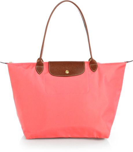 Longchamp Le Pliage Large Shoulder Tote in Pink | Lyst