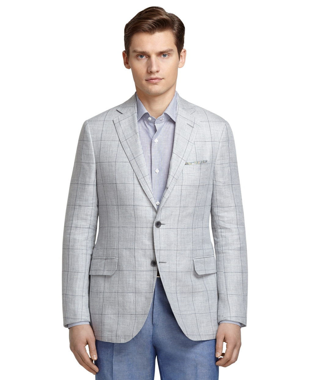 Lyst - Brooks Brothers Grey Windowpane Sport Coat in Gray for Men