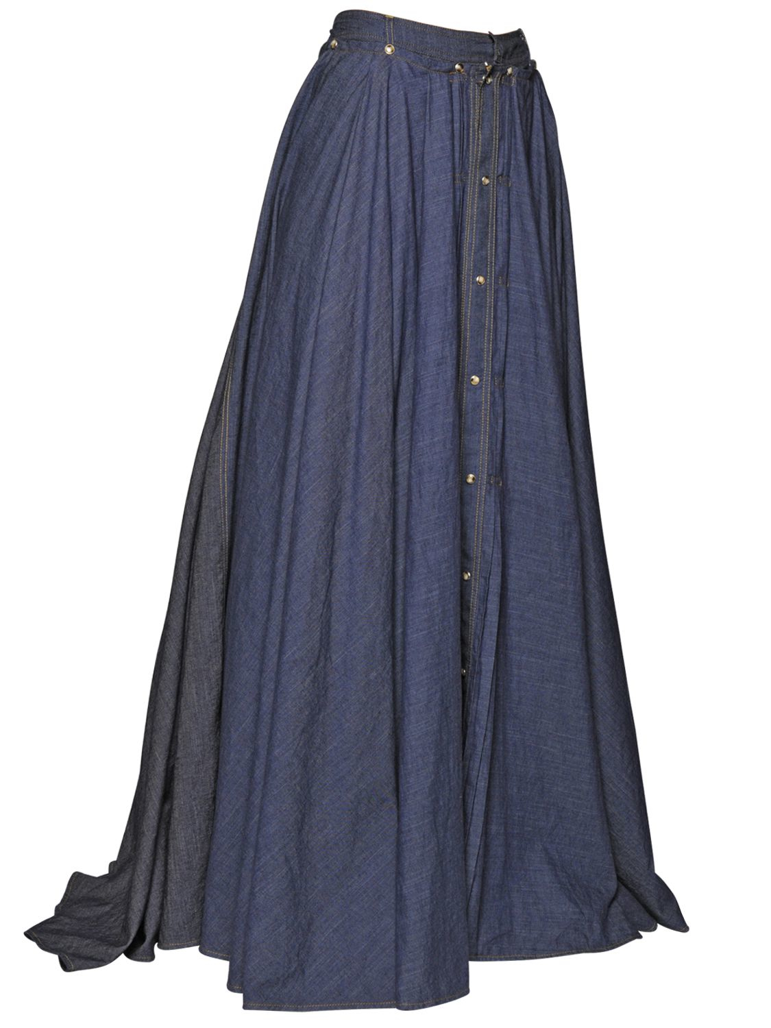 Faith Connexion Cotton Denim Shorts & Long Skirt in Blue - Lyst