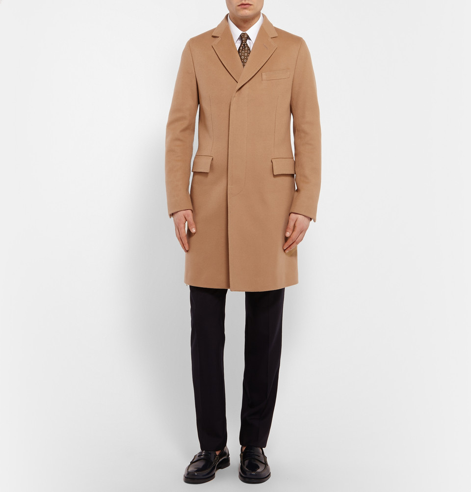 Lyst - Gucci Single-Breasted Lightweight Wool Overcoat in Brown for Men