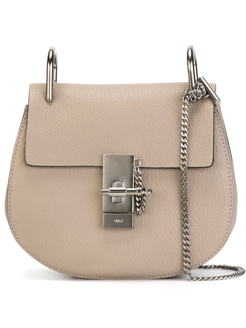 Chlo Small \u0026#39;drew\u0026#39; Shouder Bag in Gray (GREY) | Lyst