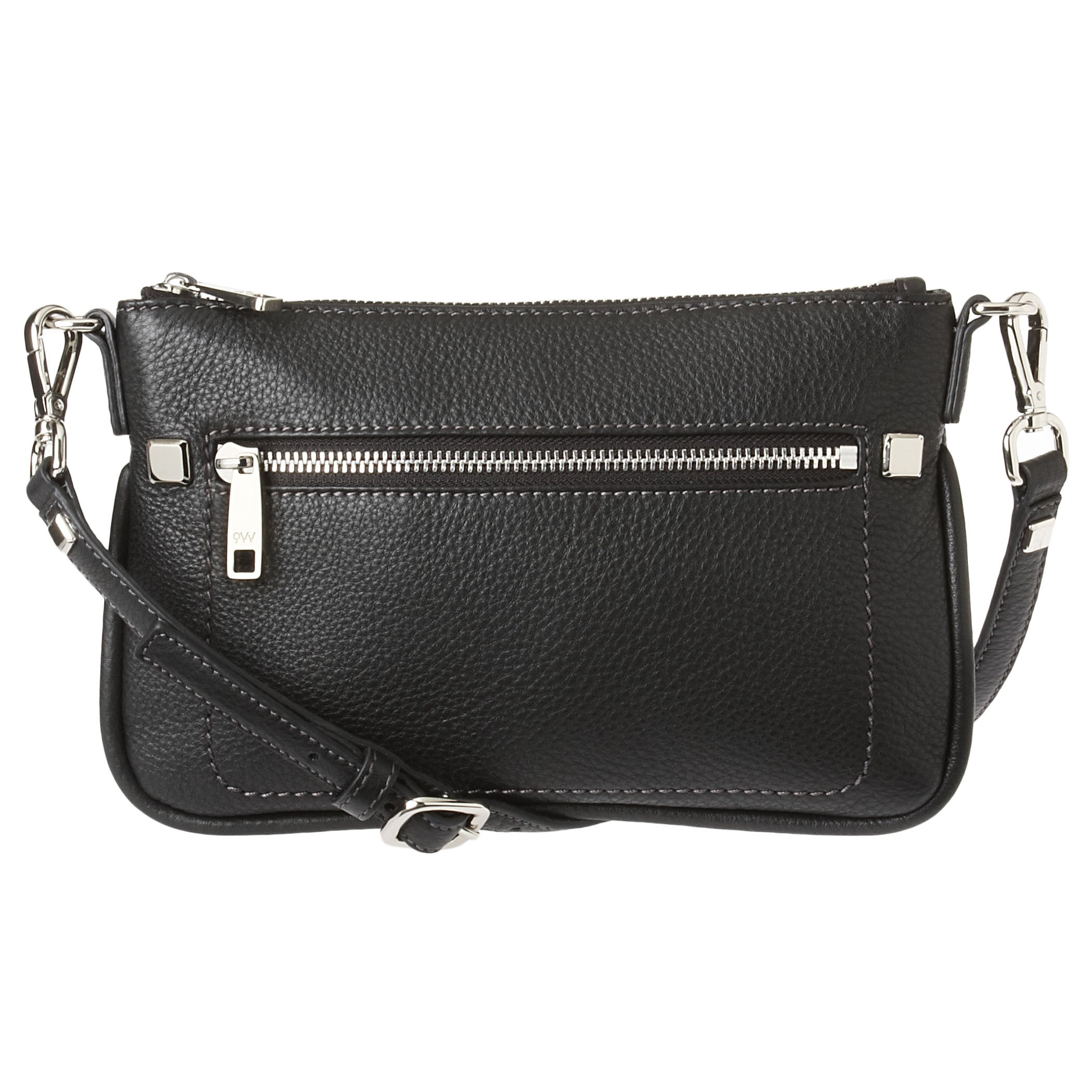 Nine West Hudson Leather Crossbody Bag in Black (BLACK LEATHER) | Lyst