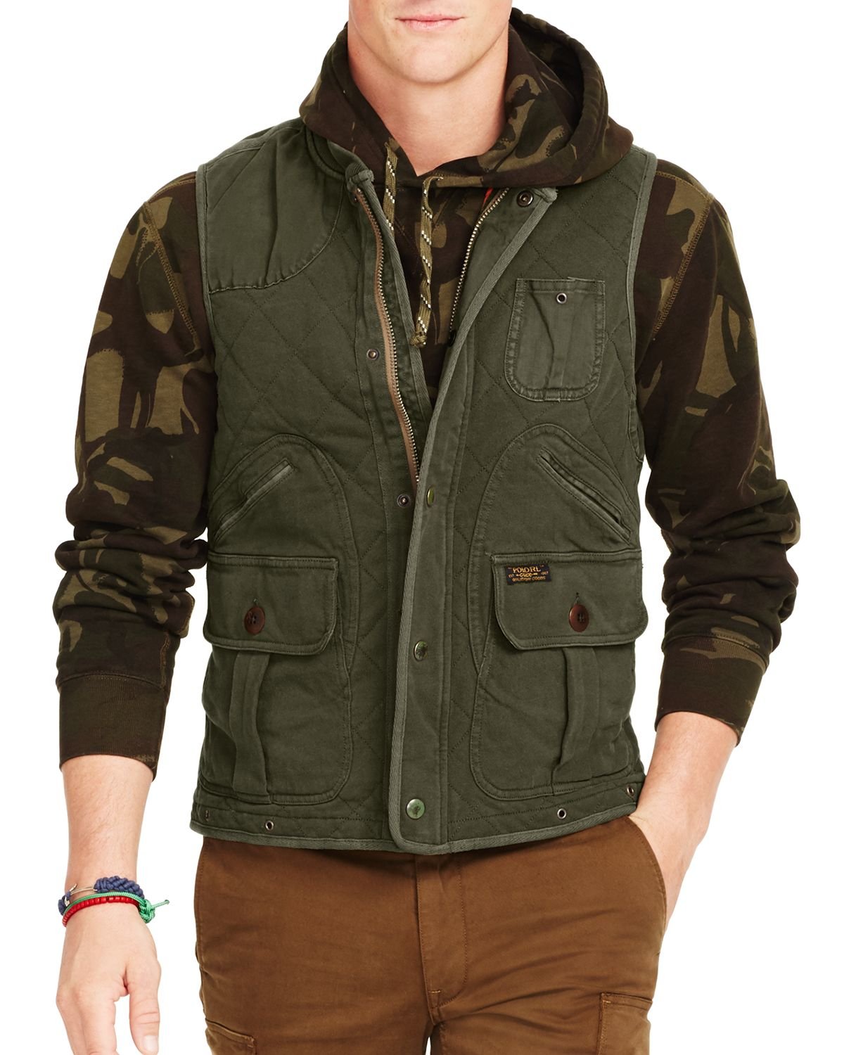 Lyst - Ralph Lauren Polo Quilted Utility Vest in Green for Men