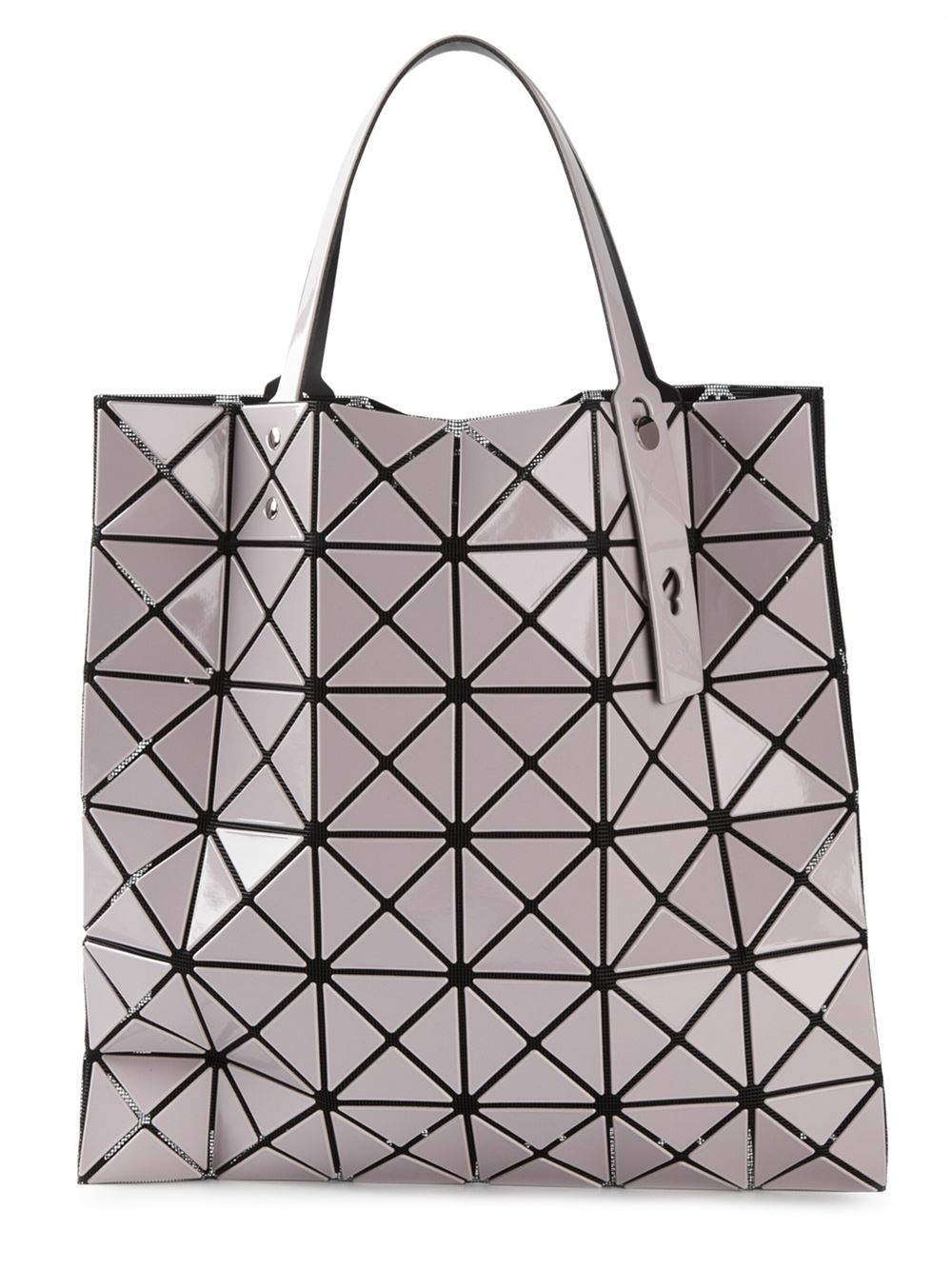 Bao bao issey miyake Geometric Pattern Tote Bag in Gray (grey) | Lyst