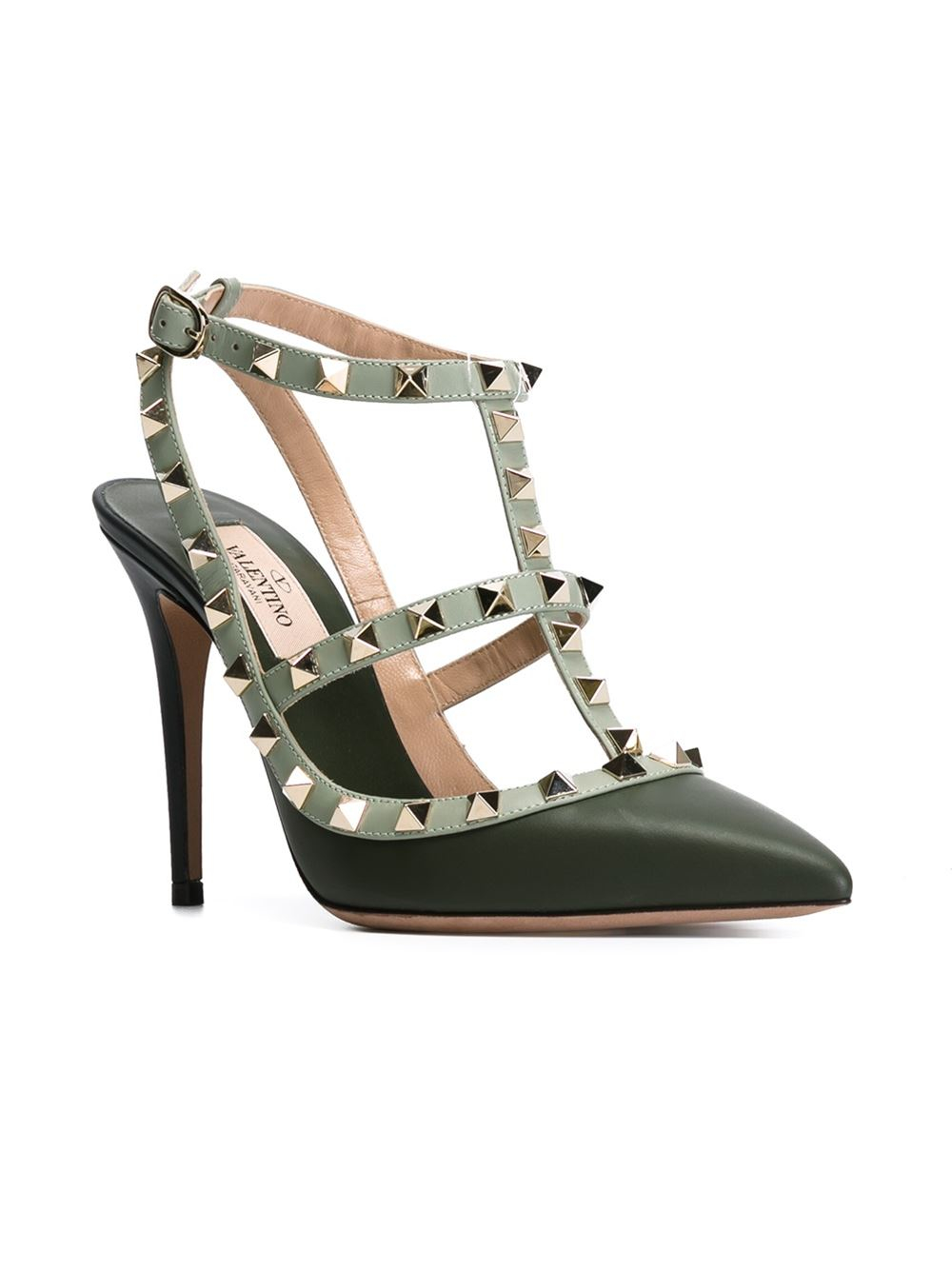 Valentino 'Rockstud' Pumps in Green | Lyst