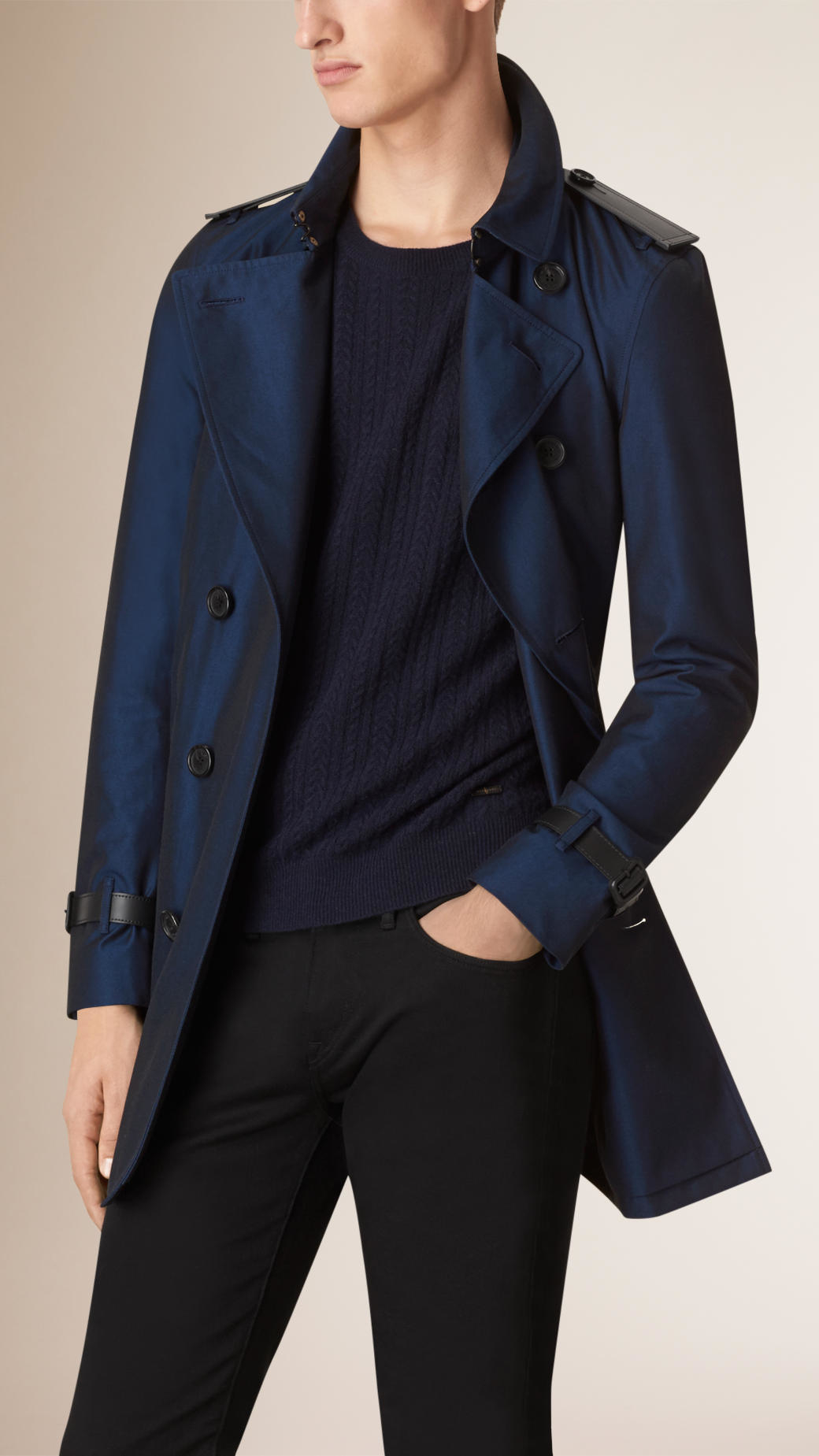 Burberry Brit Hooded Techno Gabardine Trench Coat In Natural For Trench Coats Cloudy With A Chance Of Stylish Gallery Burberry Midlength Cotton Gabardine Contrast