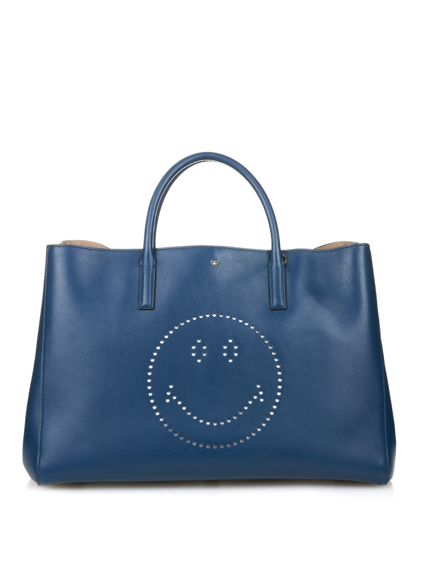 Anya hindmarch 'ebury Smiley' Tote in Blue | Lyst