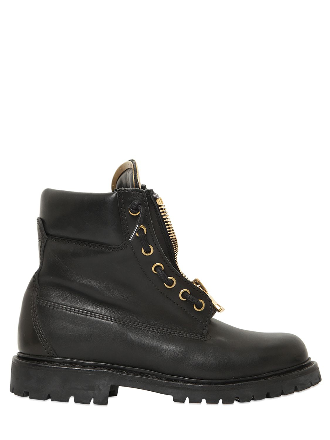 Balmain Taiga Leather Ankle Boots in Black for Men | Lyst