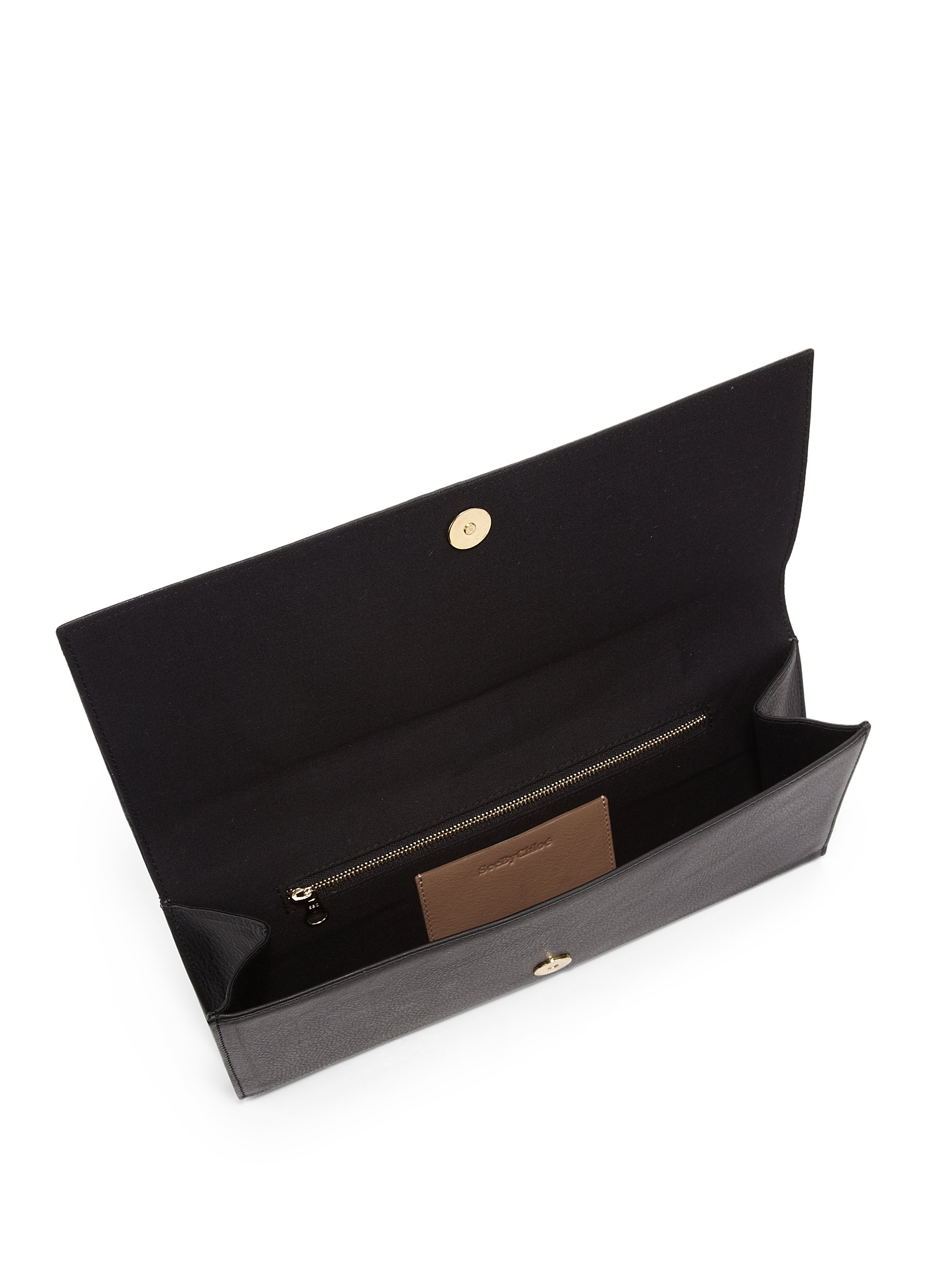 See by chlo Nora Bow Clutch in Black | Lyst