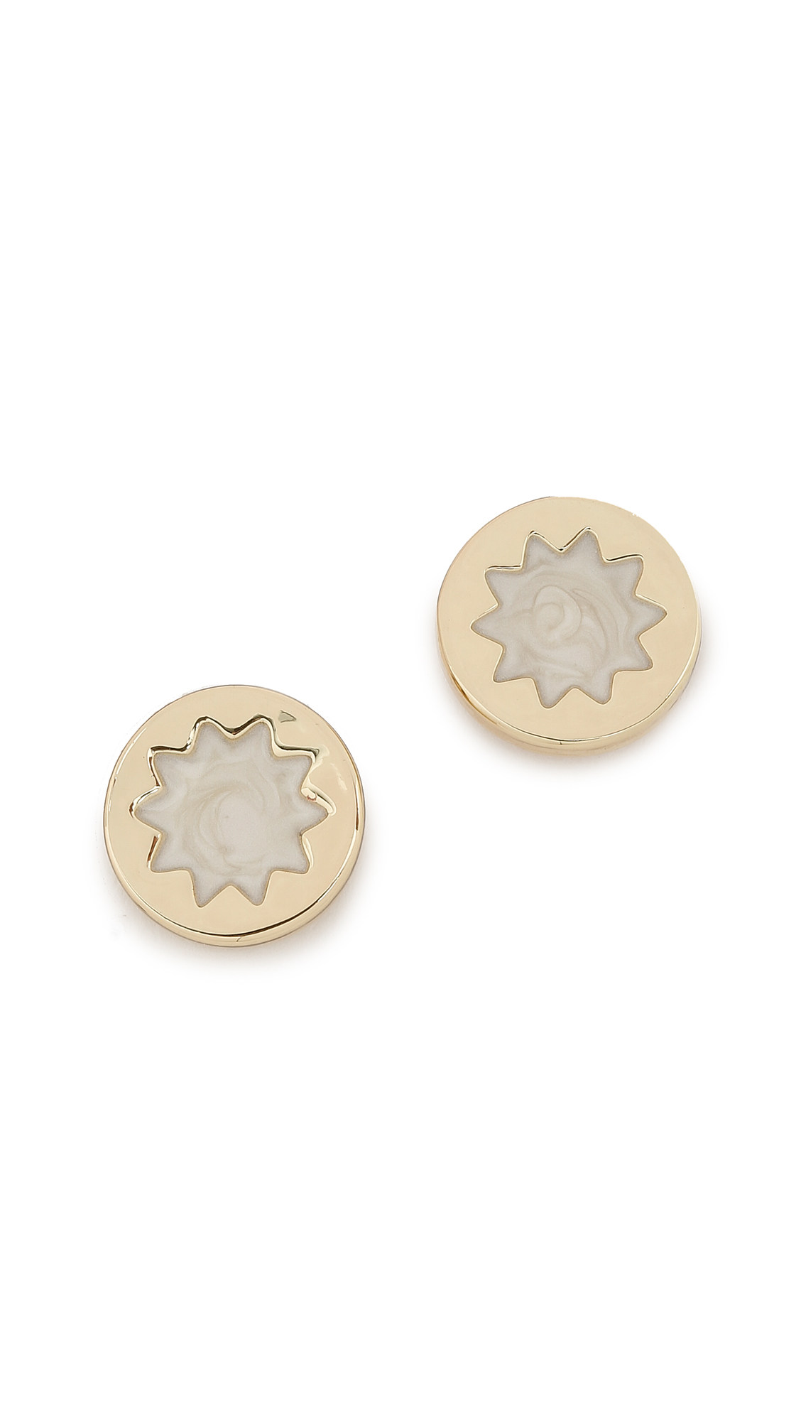 House Of Harlow 1960 Metallic Mini Sunburst Earrings Pearl Gold House Of Harlow 1960 Metallic Mini Sunburst Earrings Pearl Gold