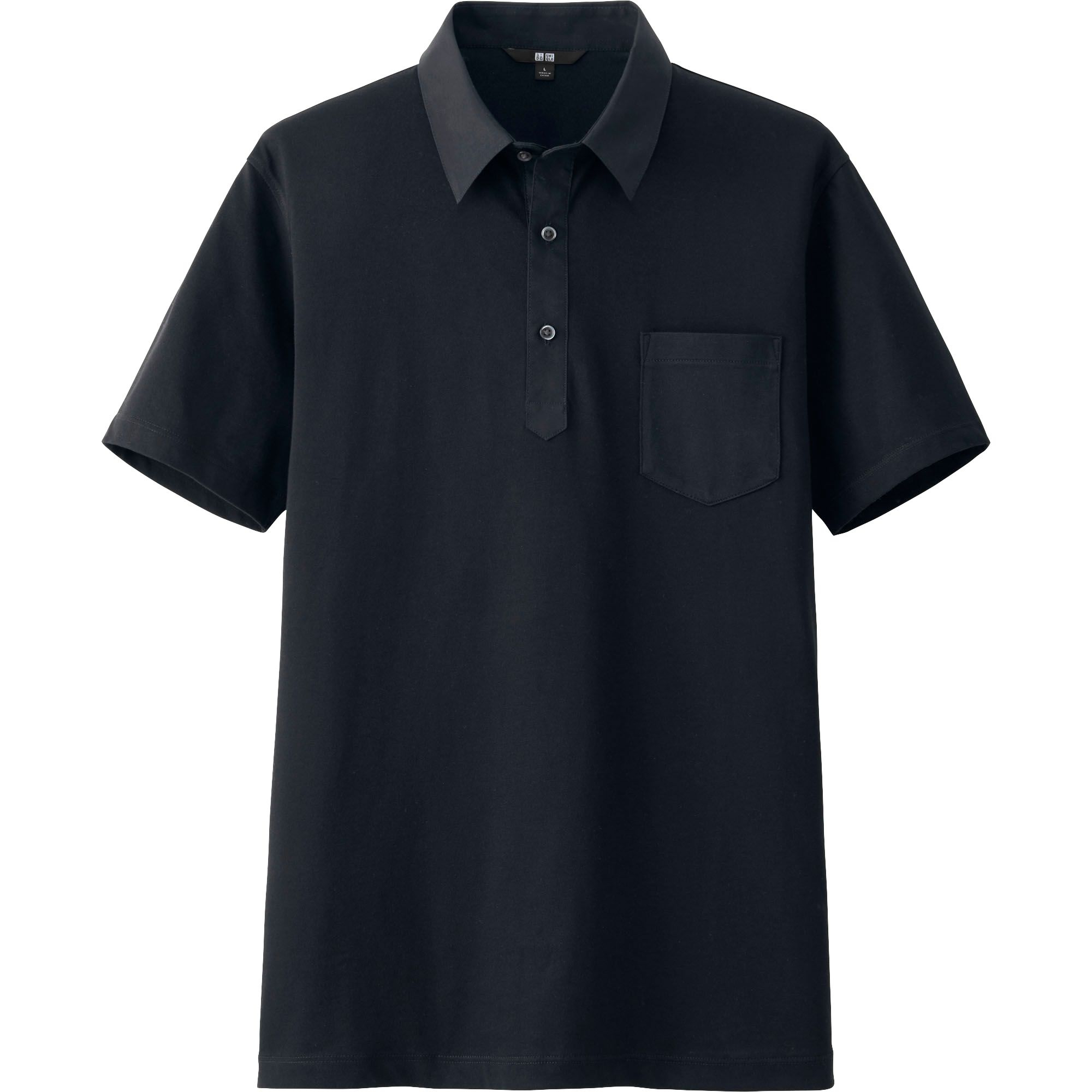 Uniqlo Dry Shirt Collar Short Sleeve Polo Shirt in Black for Men | Lyst