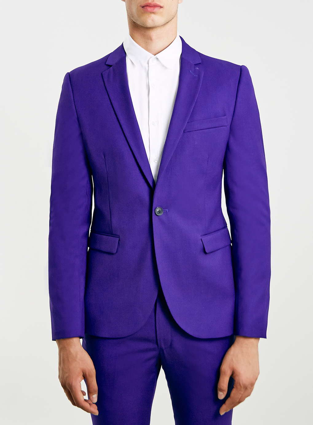 Topman Purple Skinny Fit Suit Jacket in Purple for Men | Lyst