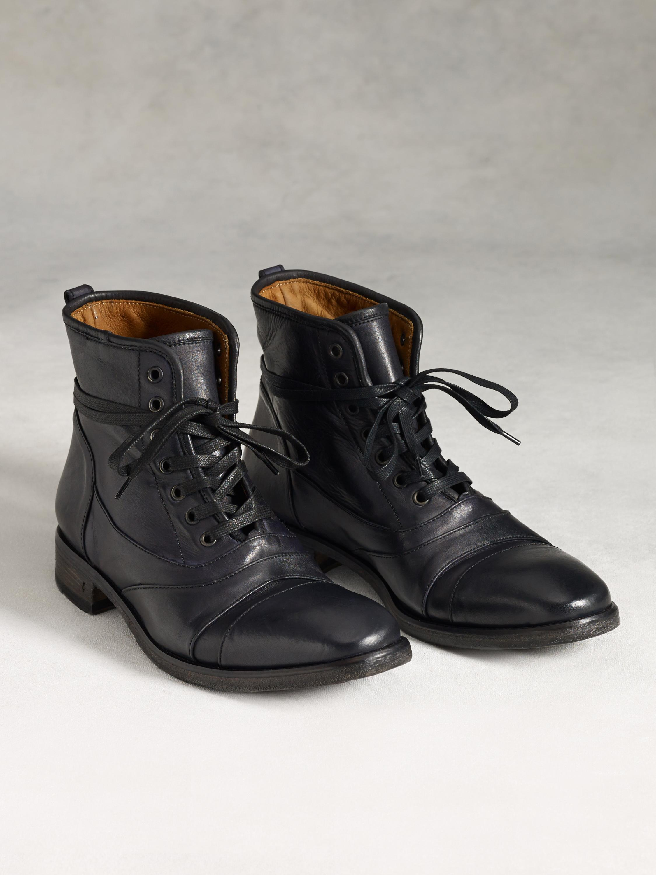 John varvatos Fleetwood Lace Boot in Black for Men | Lyst