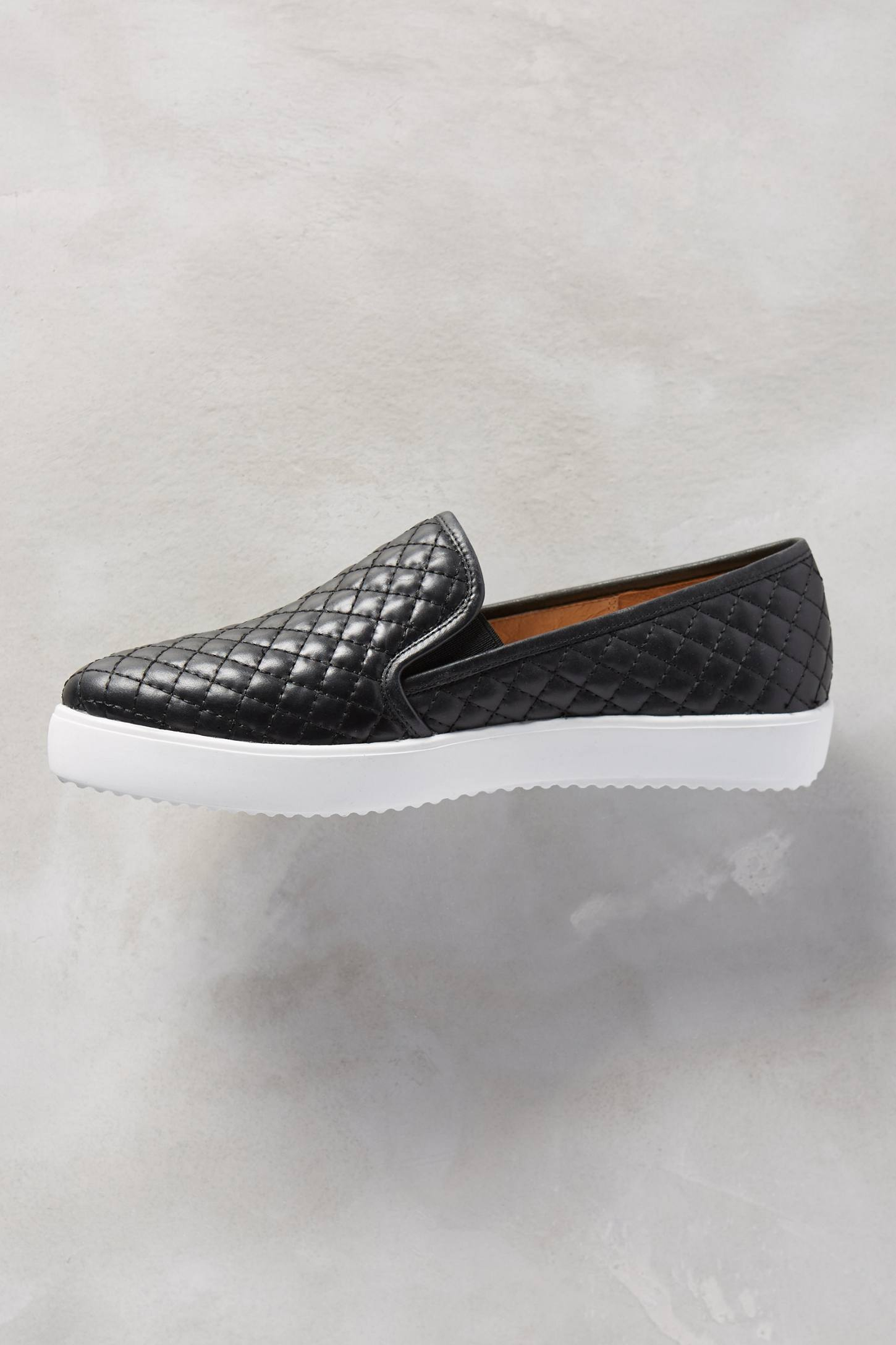 quilted sneakers black