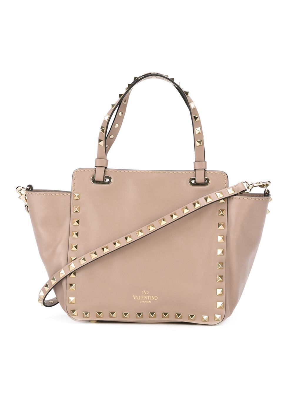 pink valentino garavani small rockstud shoulder bag