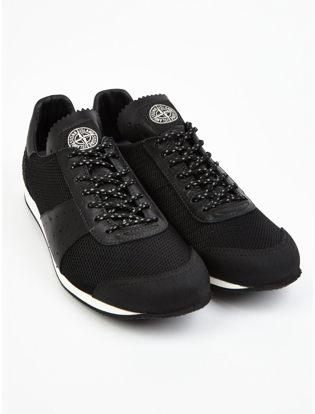 Stone Island Mens Black Reflective Mesh Sneakers in Black for Men | Lyst