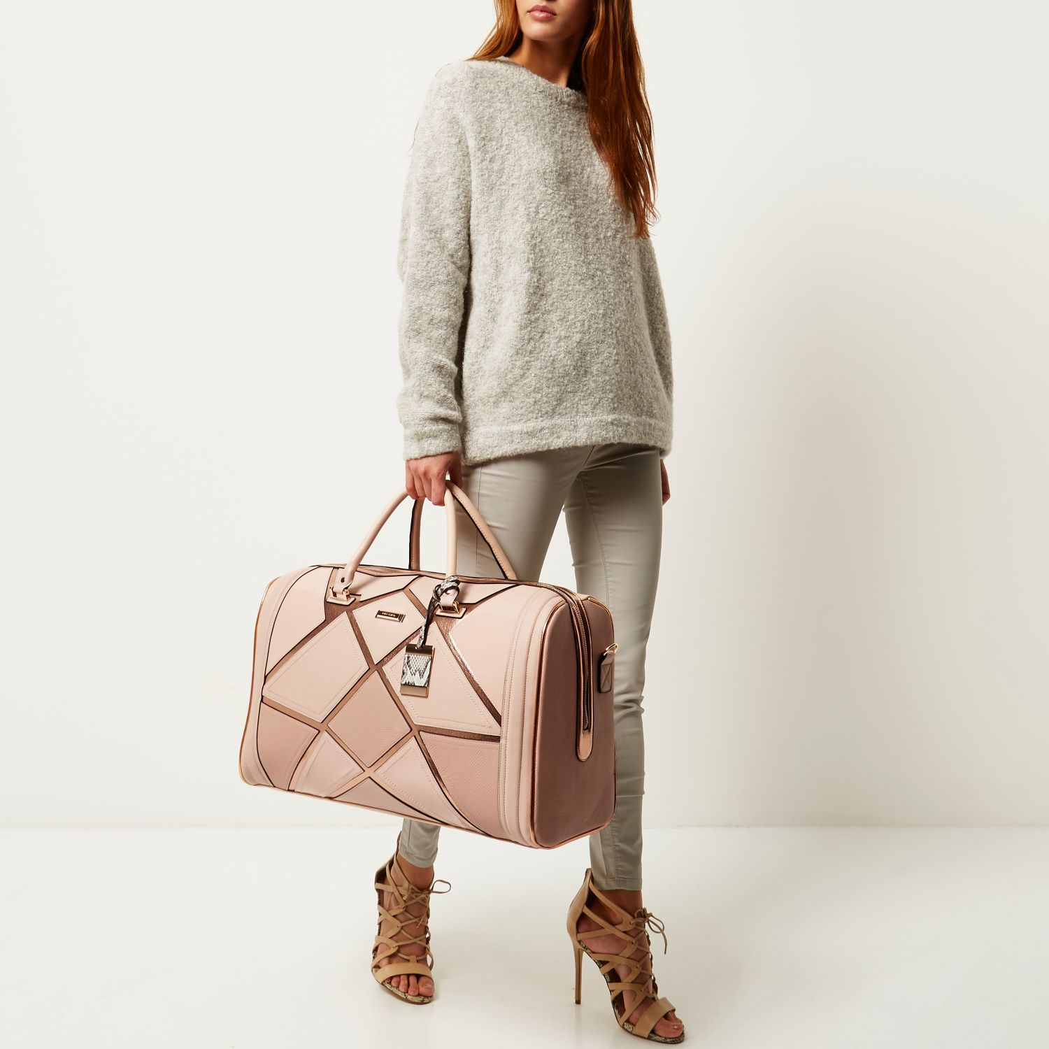 Lyst River Island Pink Patchwork Weekend Bag In Gallery