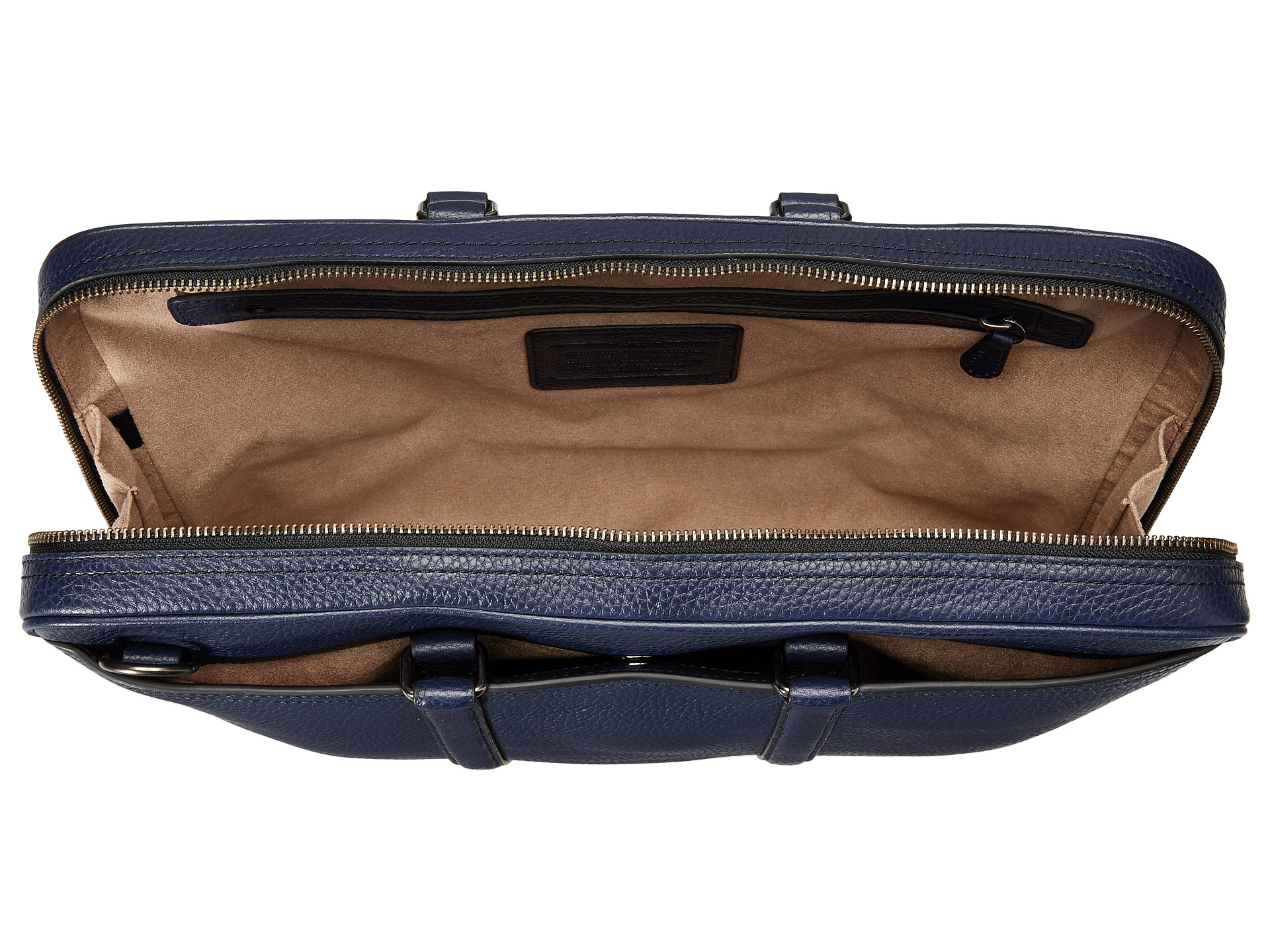 Coach Pebbled Metropolitan Brief in Blue for Men (QB/Midnight) Lyst