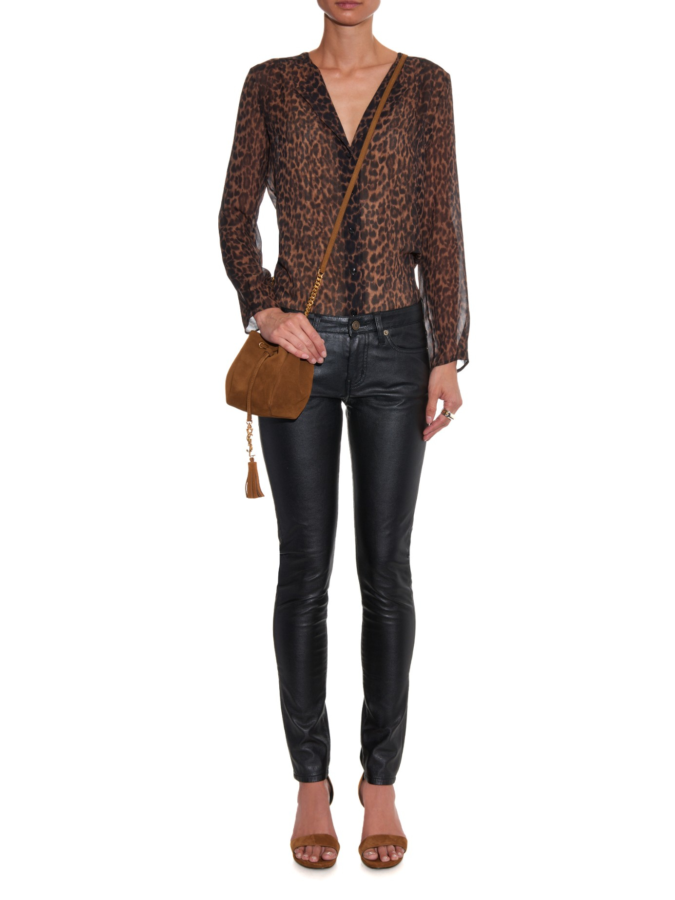 yves saint laurent monogram small fringed suede cross-body bag yves saint laurent monogram small fringed suede cross-body bag